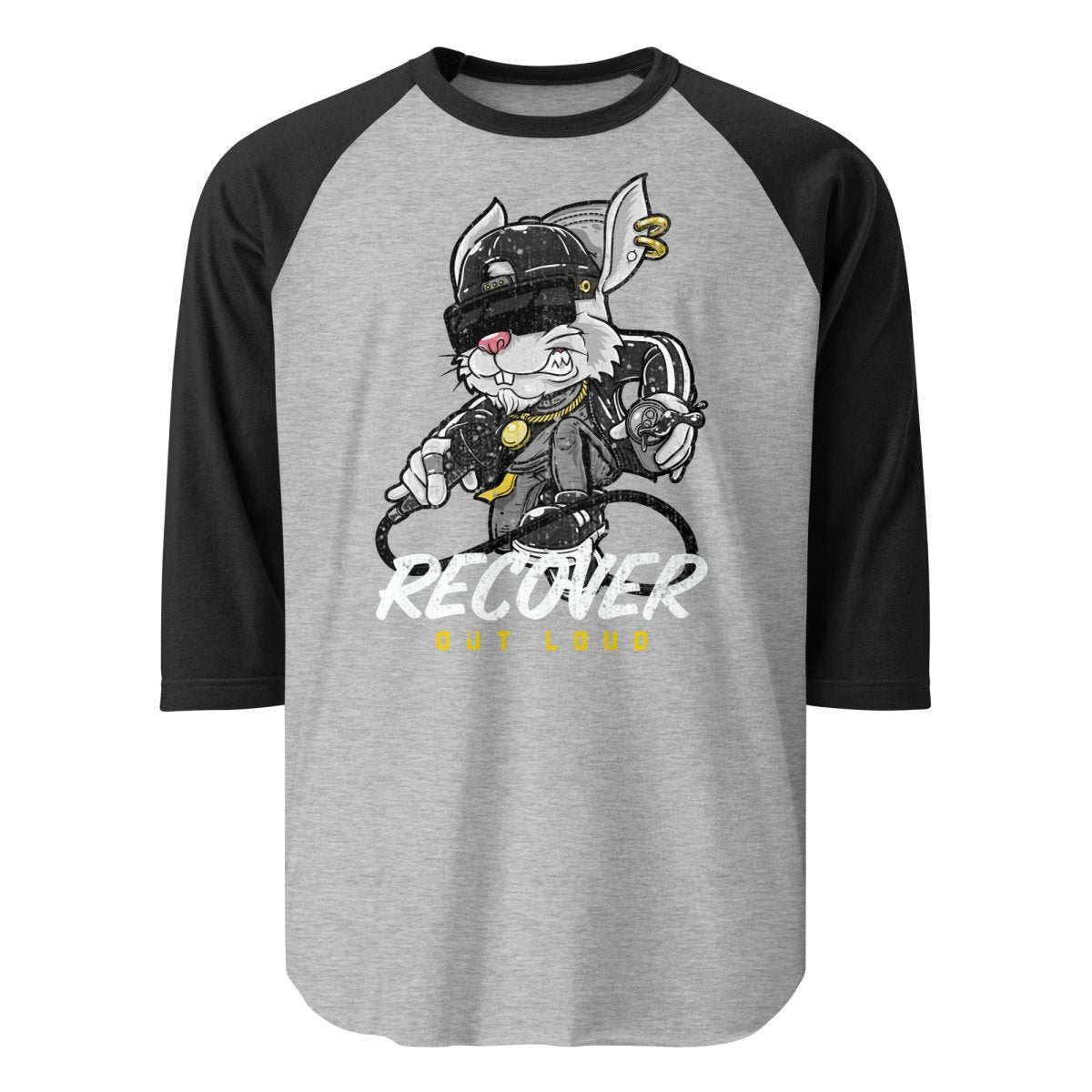 Recover Out Loud 3/4 Sleeve Raglan Shirt - Comfortable & Stylish Unisex Tee for Workouts, Yoga & Everyday Wear