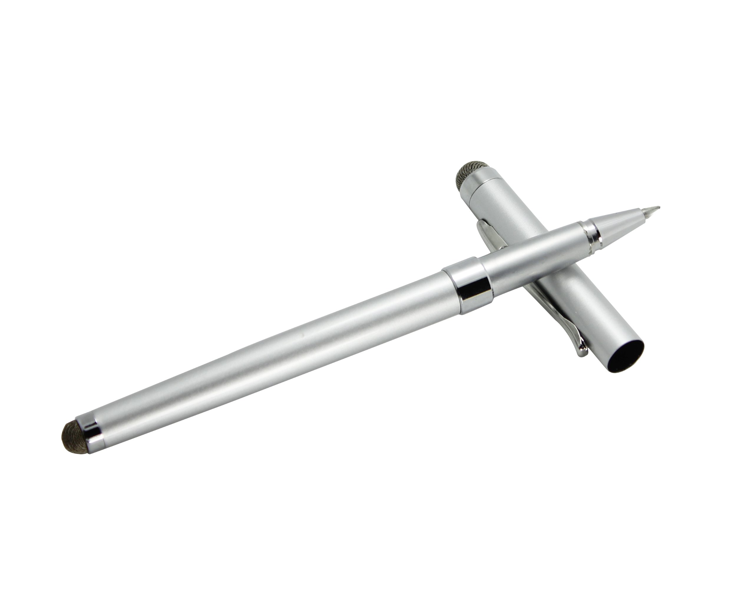 Premium 3-in-1 Stylus Pen for iPad Pro/Air/Mini, iPhone X/8/8 Plus, Galaxy S8/S8 Plus/Note 8 & All Touchscreen Devices - Silver | Perfect for Drawing, Note-Taking & Digital Signatures
