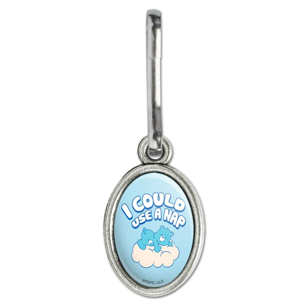 Vintage Care Bears Bedtime Bear 'I Could Use a Nap' Charm - Decorative Zipper Pull for Backpacks, Purses & Luggage | Cute Accessory for Travel, School & Everyday Use
