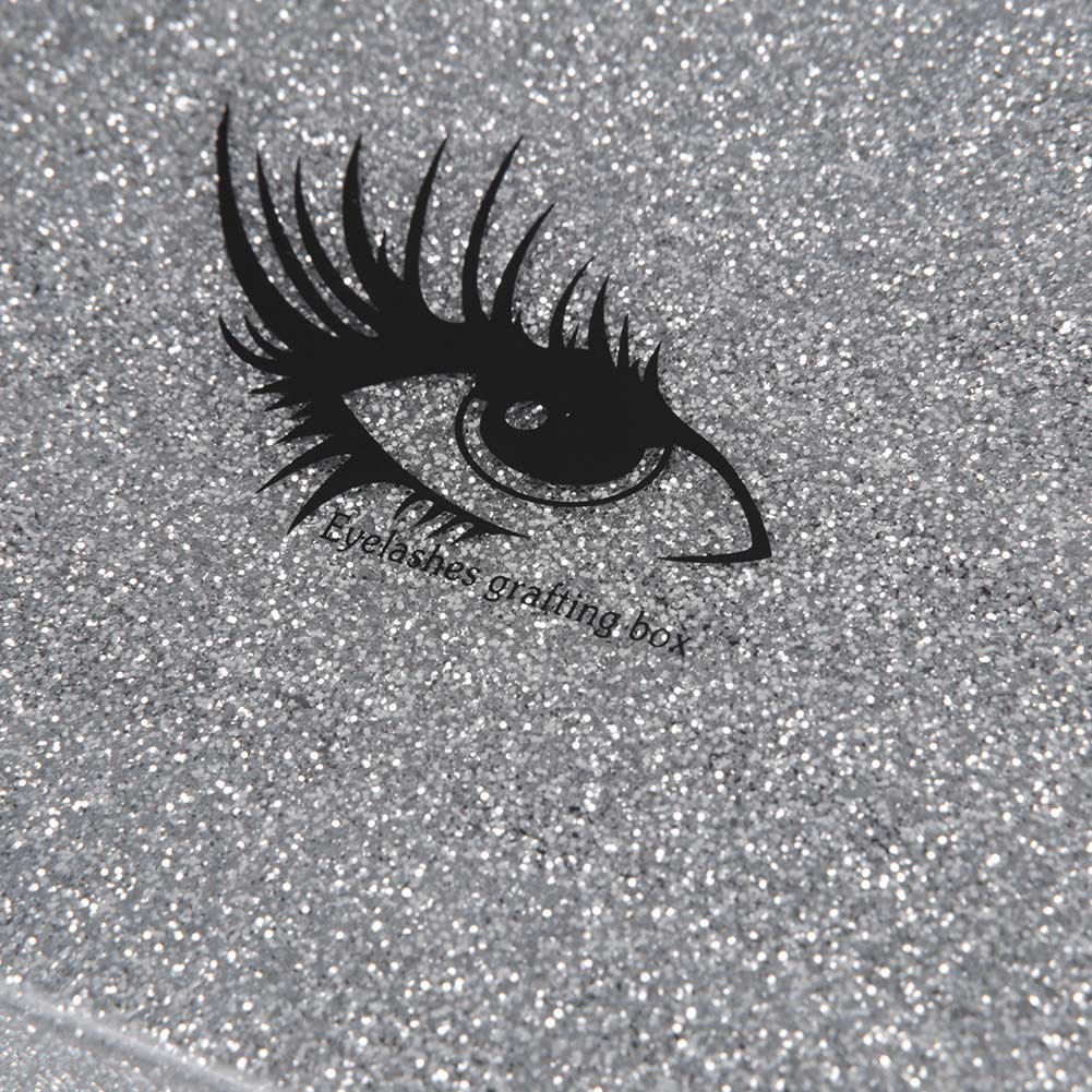 10-Layer Eyelash Storage Case with Drawer Design - Silver False Eyelash Organizer Box for Professional Makeup Artists & Beauty Enthusiasts | Perfect for Salon, Travel, and Home Makeup Organization