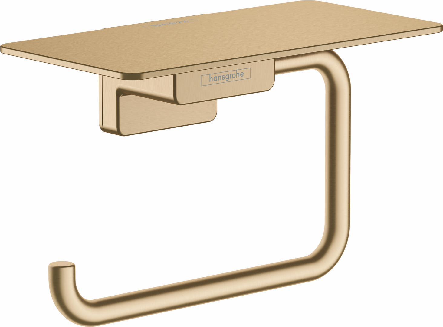 AddStoris Brushed Bronze Toilet Paper Holder with Shelf - Stylish Bathroom Storage Solution for Small Spaces | Perfect for Modern Homes & Apartments