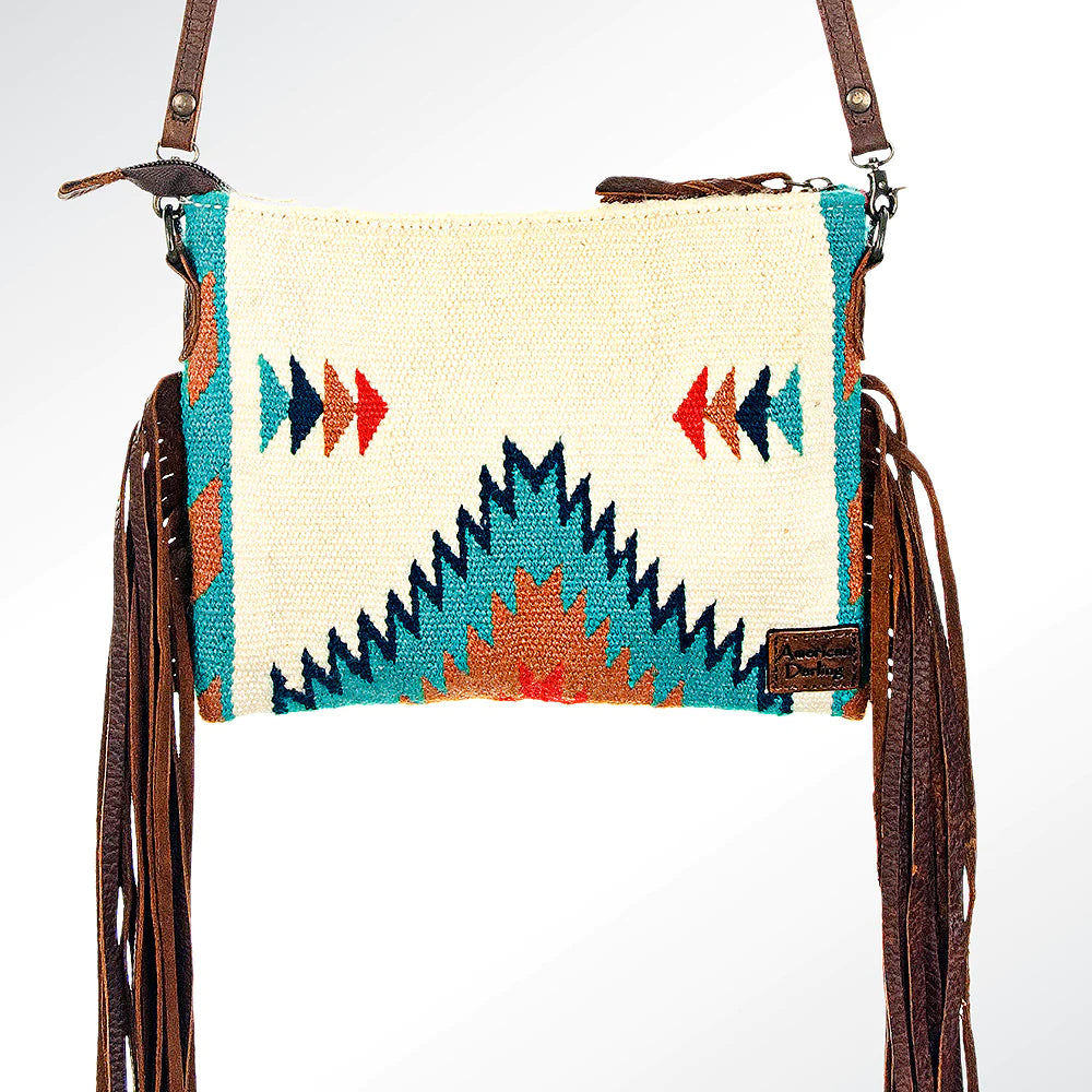 American Darling White Blanket Cross Body Bag - Stylish & Cozy Blanket Scarf for Women | Perfect for Travel, Shopping & Outdoor Activities