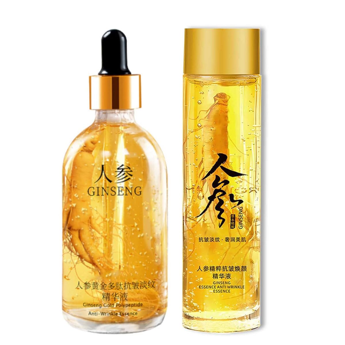 PerlaPanda Ginseng Eye Oil Roller - Anti-Wrinkle & Dark Circle Treatment with Ginseng Extract - Essential Eye Care for Puffiness & Fine Lines - Perfect for Morning Routine & Night Skincare Regimen