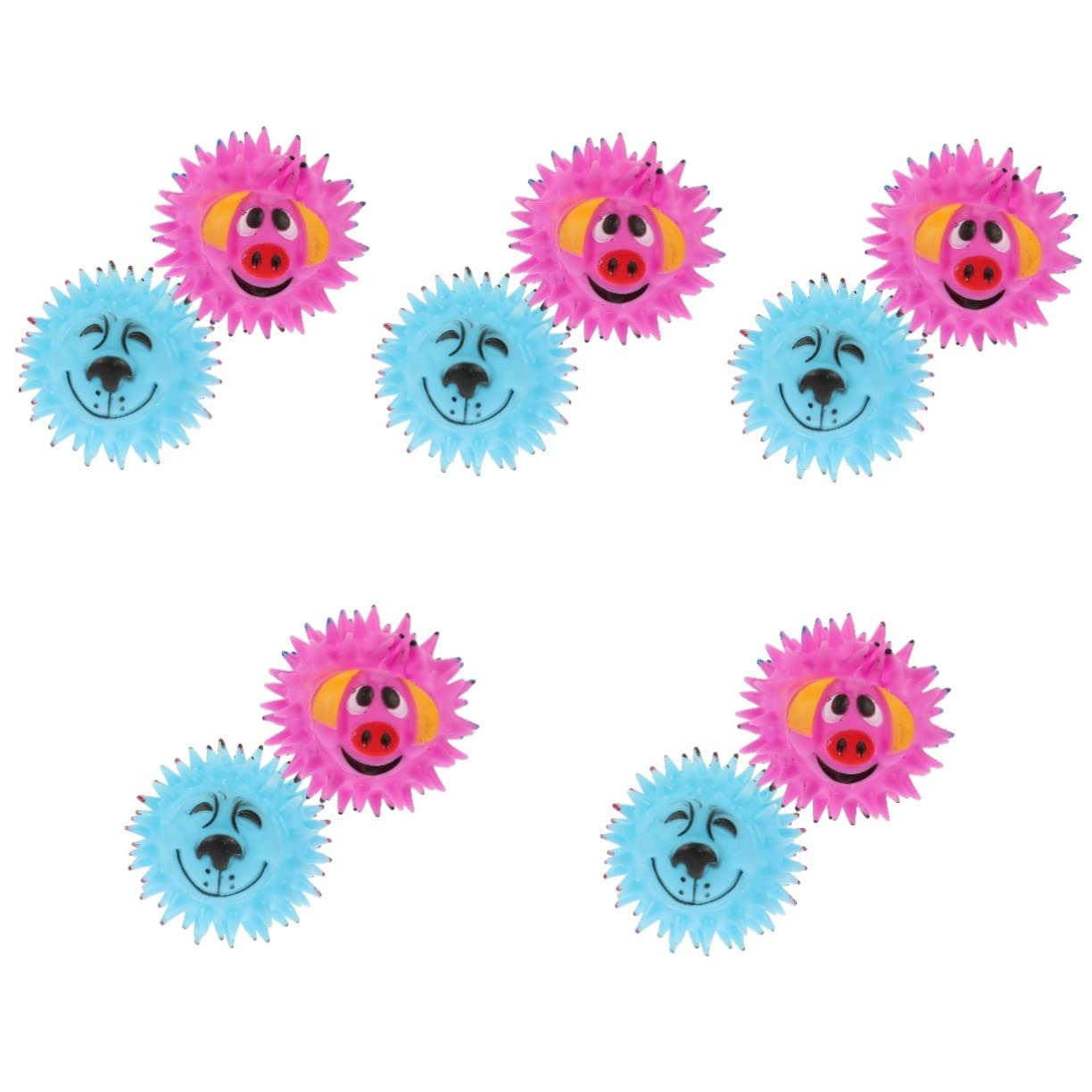 Balacoo 10-Pack Dog Chew Toys - Durable Puppy Teething Balls for Small Dogs, Dental Molar Toys for Teeth Cleaning & Stress Relief - Perfect for Playtime, Training & Dental Health (Elastic Plastic Pet Accessories)