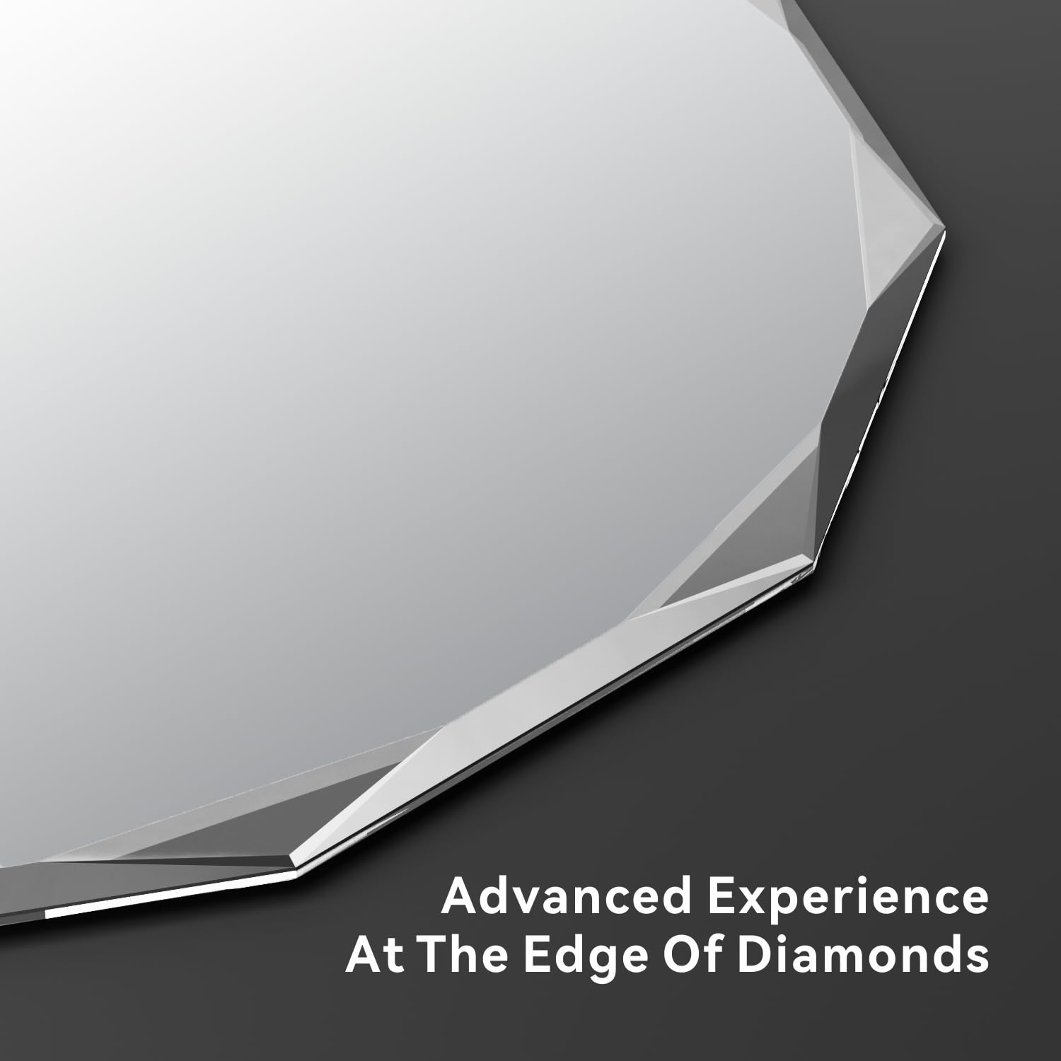 Frameless Single Bevel Edge Round Wall Mirror - 30 Inch Bathroom Vanity Mirror for Modern Home Decor | Perfect for Bathroom, Bedroom & Entryway