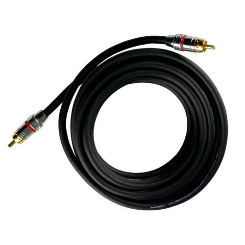 12FT 1 Male to 1 Male RCA Audio Cable - High Quality Stereo RCA Cable for Home Theater, Speakers, Amplifiers, DJ Equipment & Audio Systems - Durable Gold-Plated Connectors (12SUM)