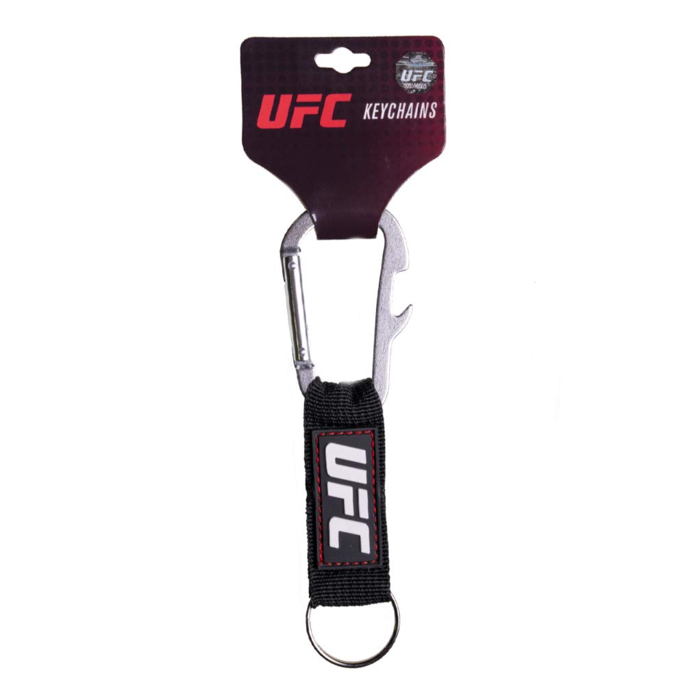 UFC Keychain Carabiner with Logo - Black, One Size | Durable Metal Clip for Keys, Gym Bag, Backpack | Perfect for UFC Fans & Fight Enthusiasts