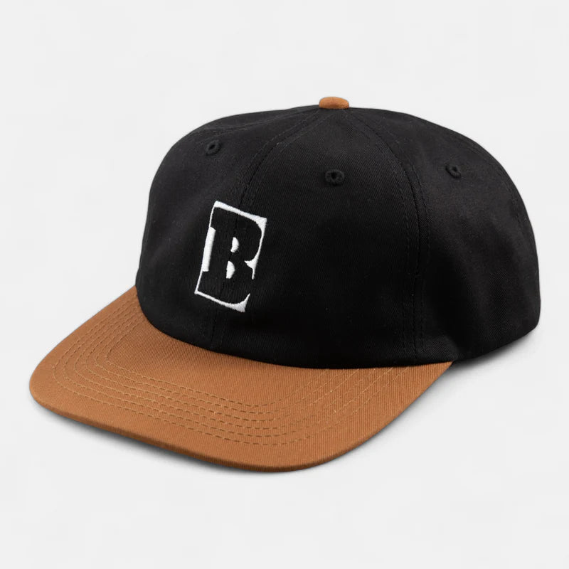Baker Capital B Snapback Hat - Adjustable Black & Brown Baseball Cap for Men & Women - Perfect for Sports, Casual Wear & Outdoor Activities