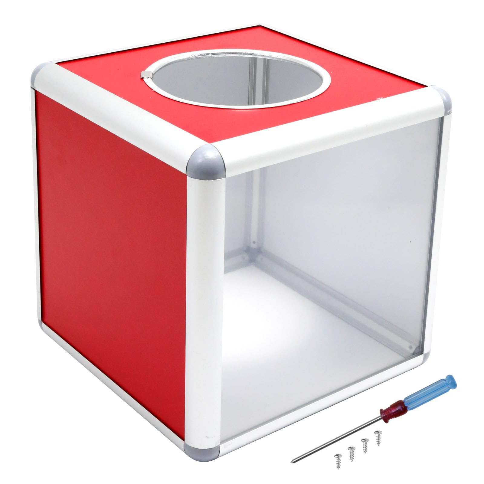 20x20x20cm Multifunctional Raffle Box - Lottery Ball Game Box, Storage Ticket Container, Bonus Draw Box for Business Events, Annual Meetings & Fundraising Supplies - Perfect for Prize Draws, Office Games & Party Activities