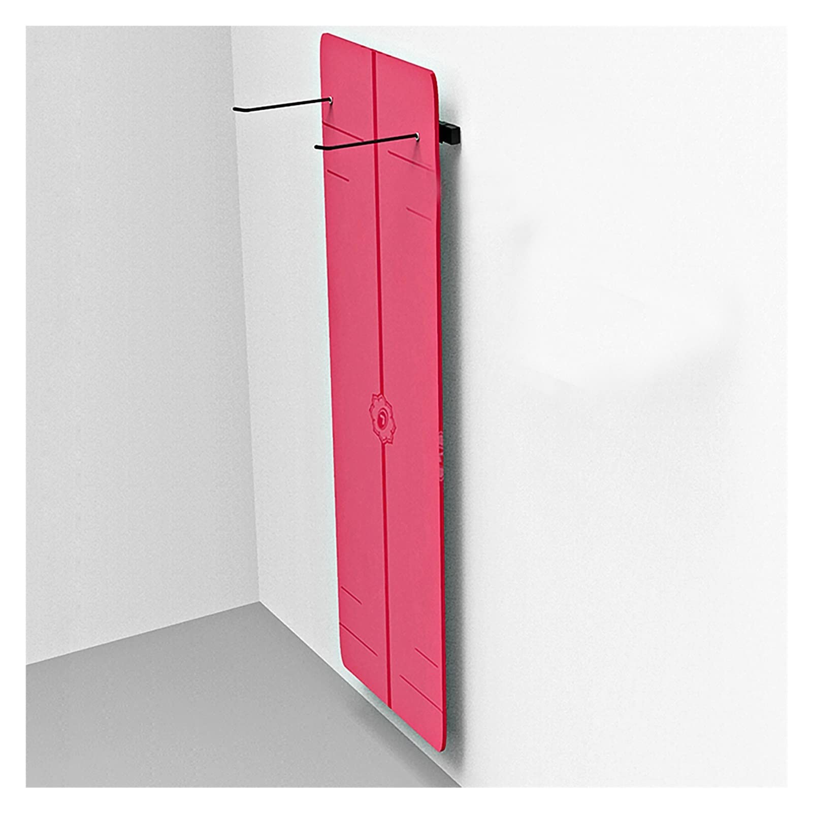 ZMQL Large Capacity Exercise Mats Storage Shelf - Adjustable Wall Mount Yoga Mat Holder for Home Gym, Commercial Studio & Fitness Center | Organize Yoga, Pilates & Workout Mats with Durable Hooks