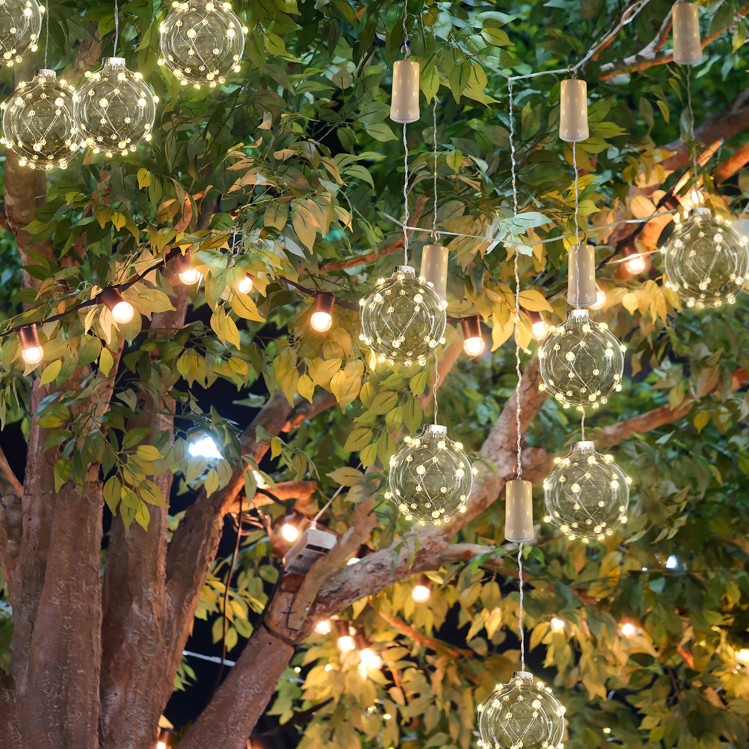 FURORA LIGHTING 32 LED Waterproof Bubble String Lights - Pack of 3, Outdoor Hanging Fairy Lights for Wedding, Party, Garden, Patio & Yard Decor (Battery Included) | Create Magical Ambiance for Evening Gatherings & Romantic Nights