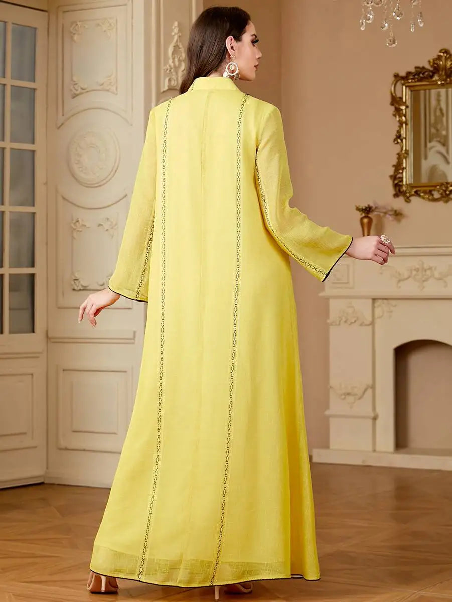 Elegant Embroidery Eid Caftan Dress for Women - Perfect for Wedding, Party & Special Occasions | Boho Chic Maxi Kaftan for Celebrations & Festive Events