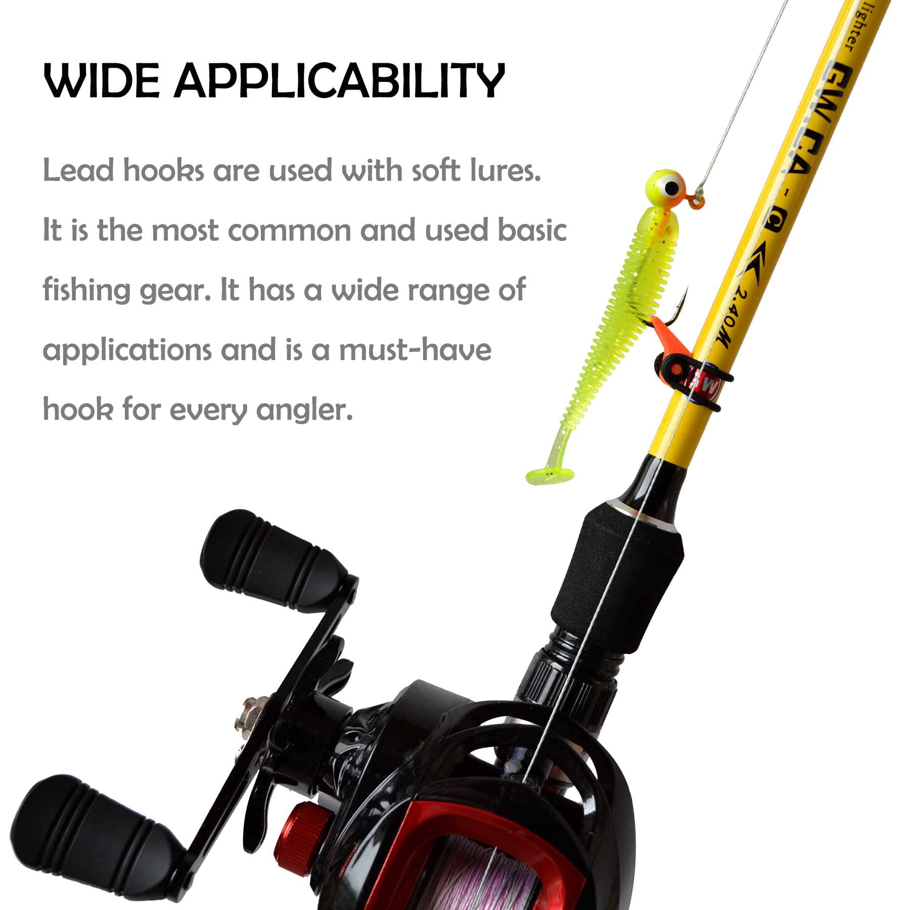 Premium 3D Eye Fishing Jig Heads - Sharp Ball Head Hooks for Bass, Trout & Saltwater/Freshwater Fishing (0.13oz-0.5oz Weights) - Ideal for Worm Lures & Tackle Box Organization