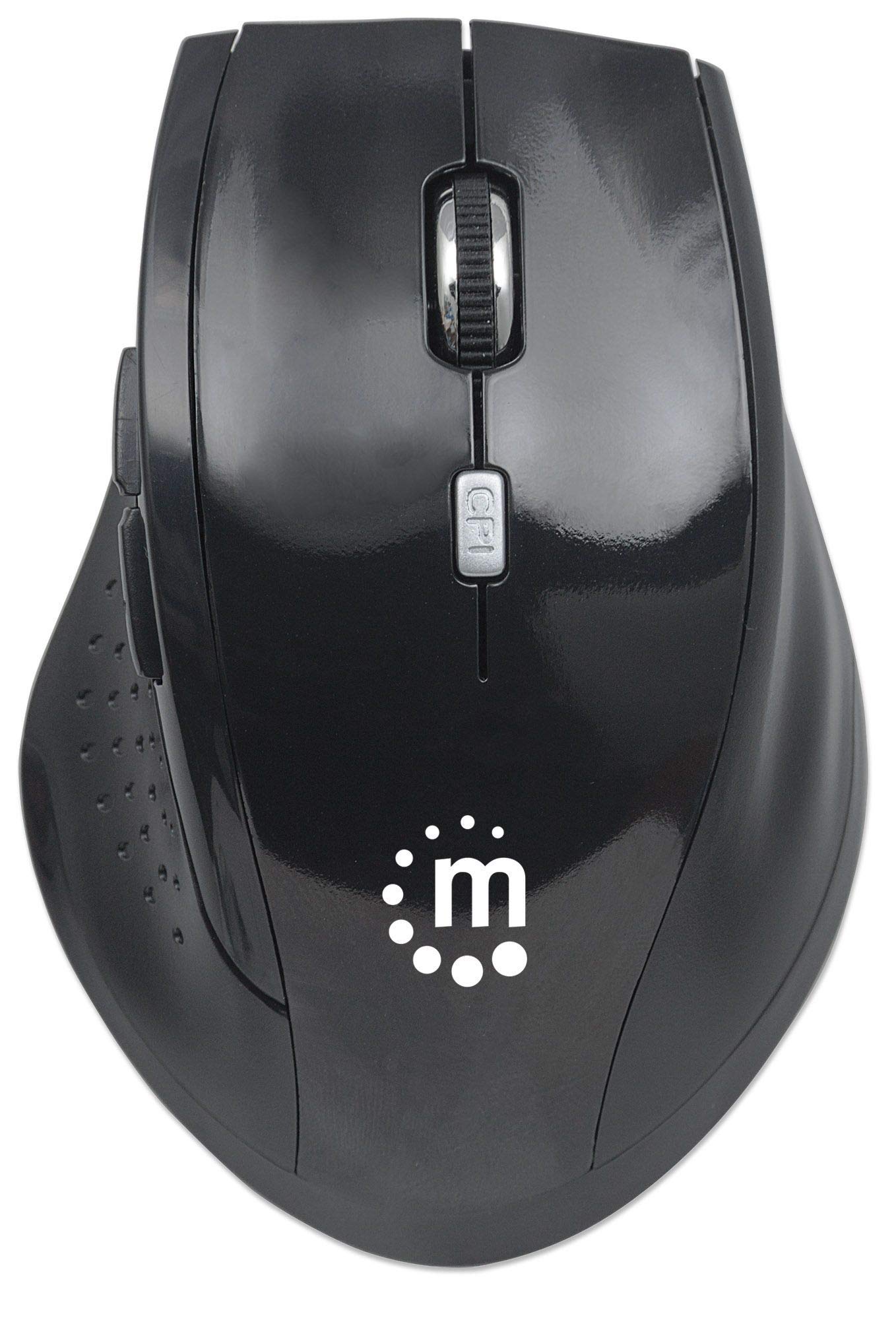 Wireless Optical Mouse with Auto Power Management - Ergonomic Manhattan Curve Design for Laptops & Computers - Black (Model 179386) - Perfect for Office Work, Gaming & Home Use