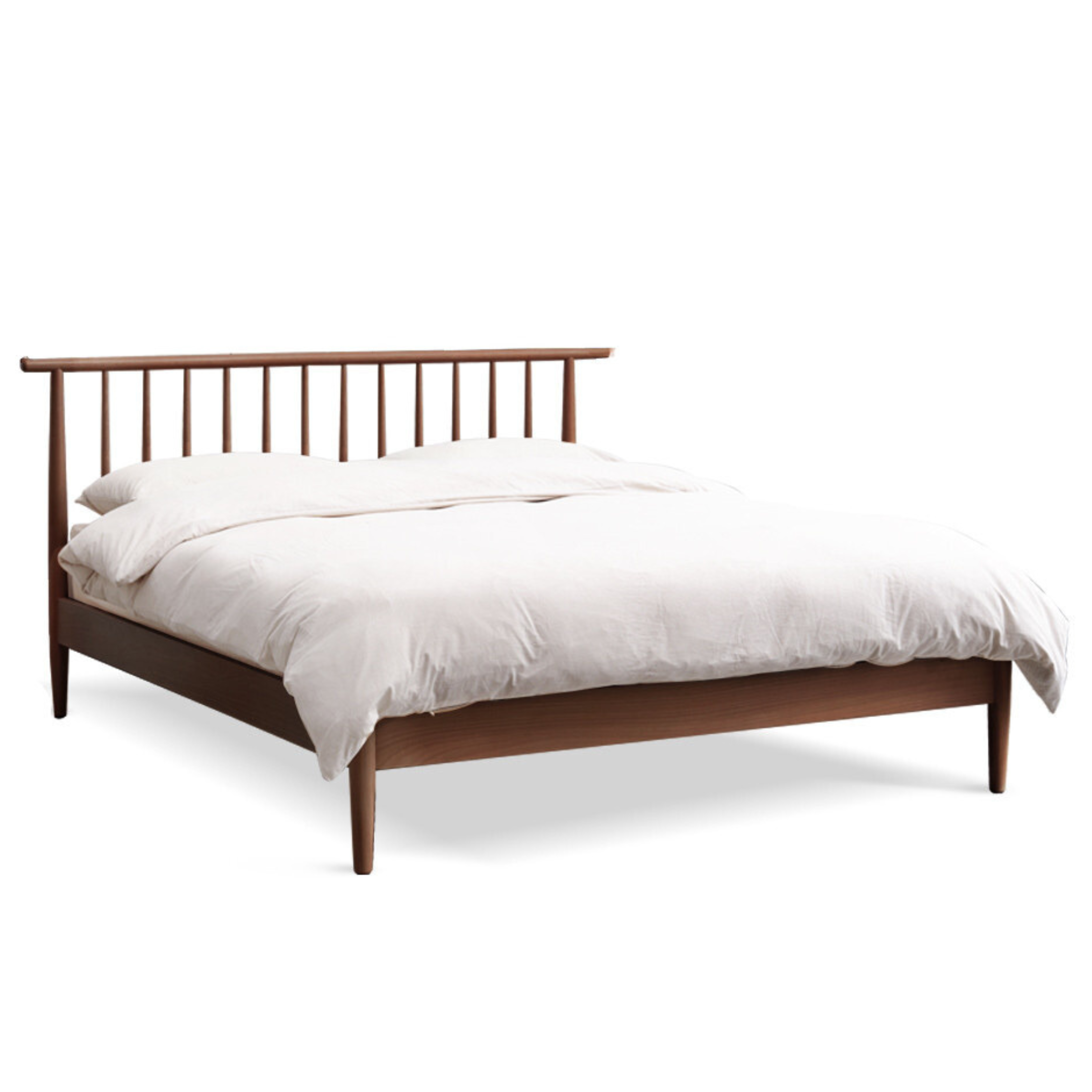 Solid Oak & Beech Wood Windsor Bed - Handcrafted Classic Wooden Bed Frame for Bedroom - Perfect for Master Bedroom, Guest Room & Cozy Farmhouse Style