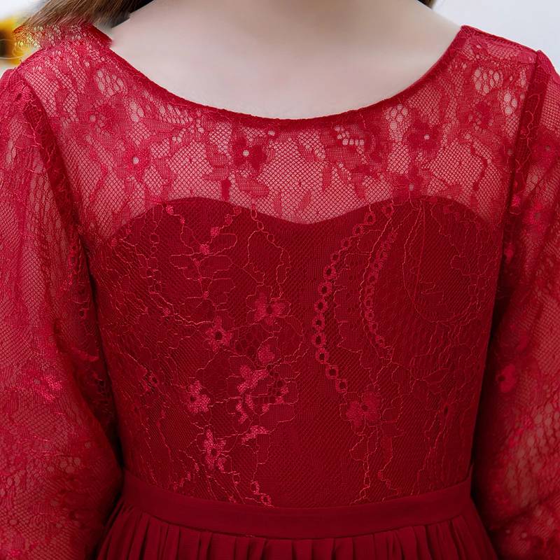 Elegant Chiffon Half Sleeve Lace A-Line Flower Girl Dress for Birthday, Pageant, Party - Perfect for Weddings, Special Occasions & Photo Shoots