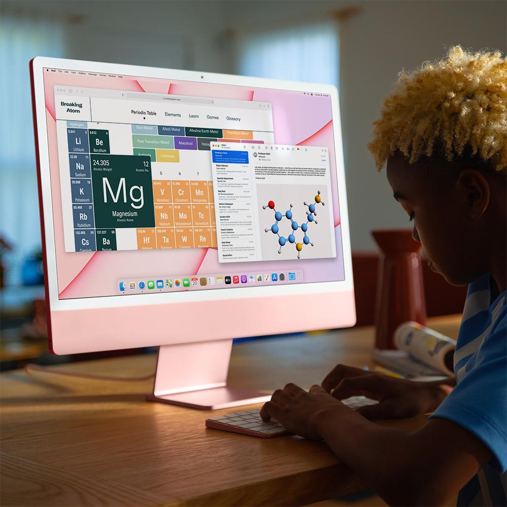 Apple iMac 24-inch with Retina 4.5K Display - M1 Chip 8-Core CPU & 8-Core GPU, 256GB SSD (Silver) | Perfect for Home Office, Graphic Design & Video Editing
