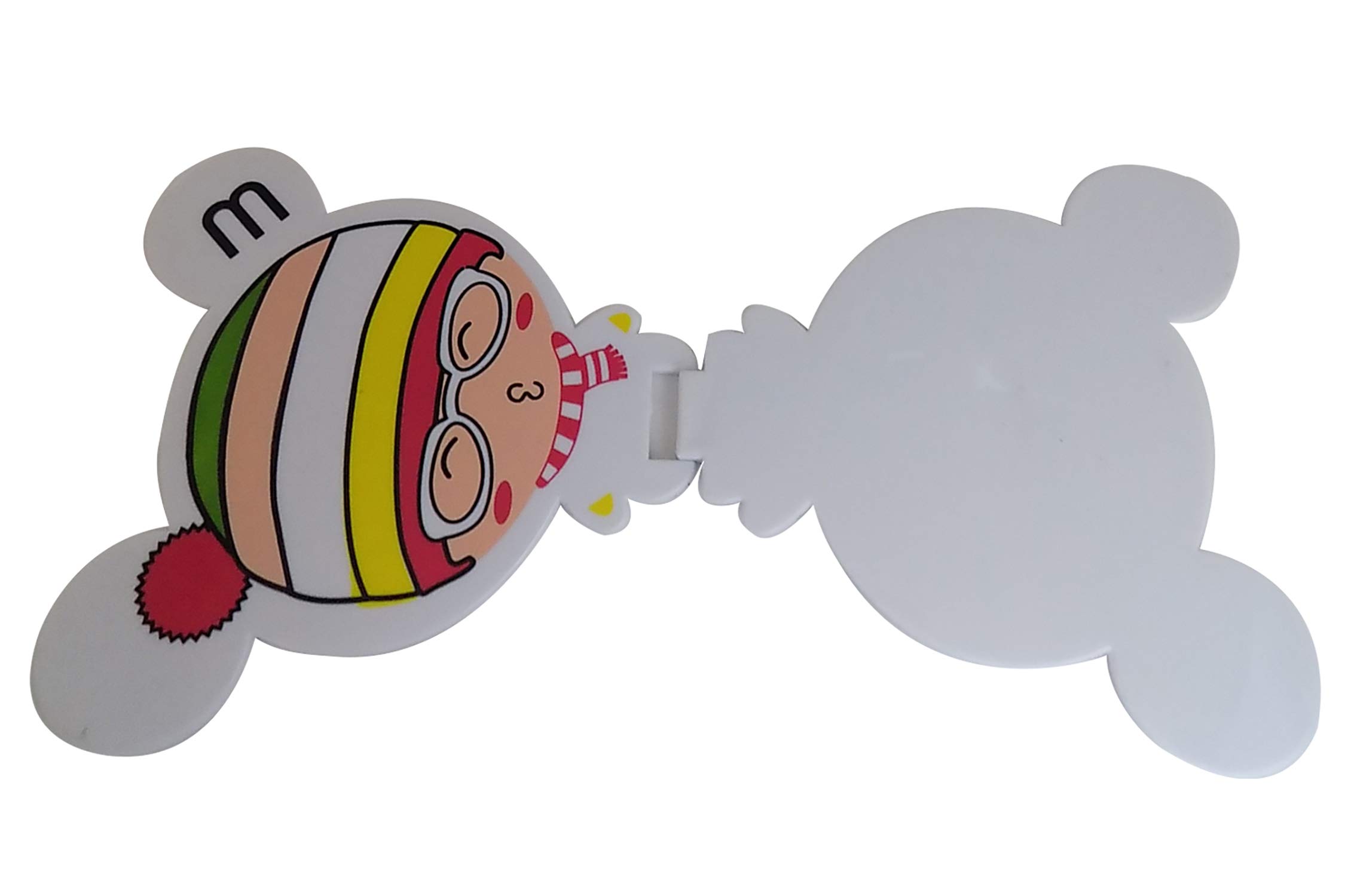 INAAYA Portable Travel Compact Mirror for Kids - Cute Cartoon Design, Lightweight 20g, Pack of 1 - Perfect for School, Travel & Makeup Practice