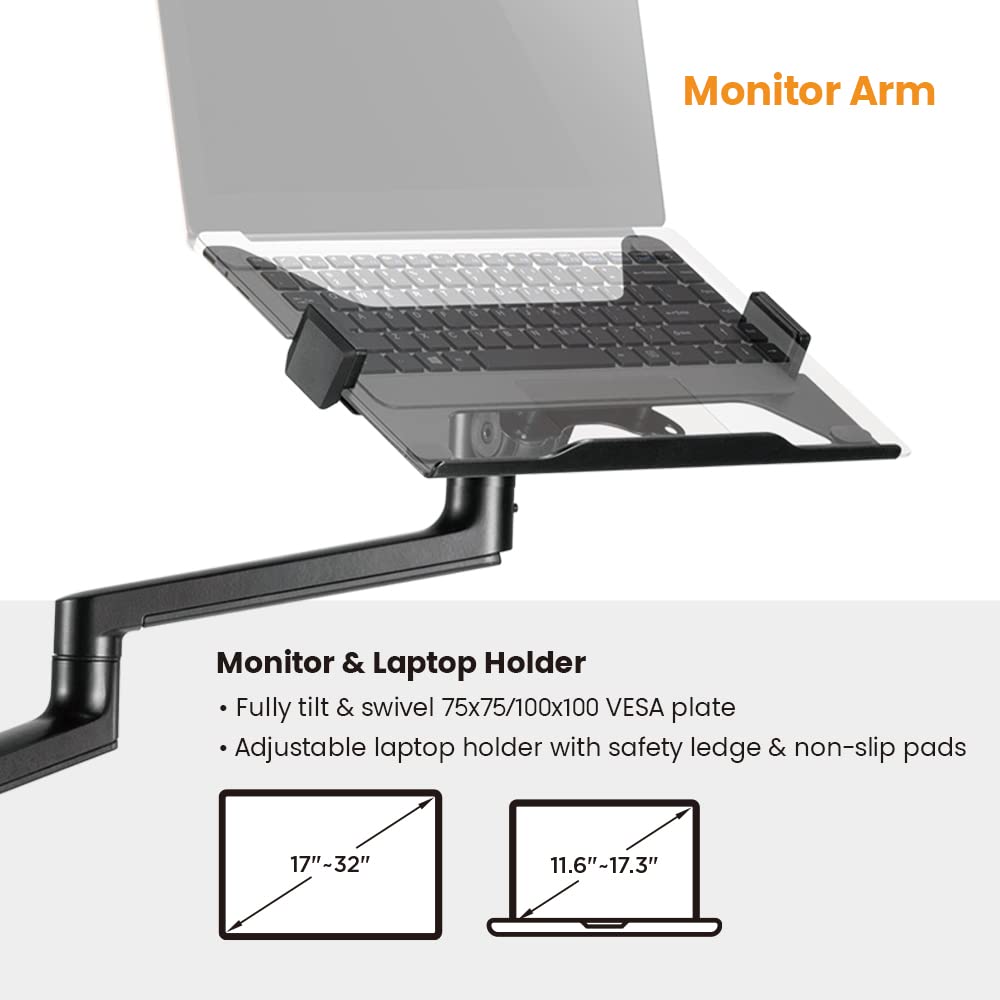 Professional MDS11-2 Live Streaming Boom Arm Kit with Mobile Cart - Adjustable Desk Mount Camera Arm, Webcam Clamp Stand, Microphone Boom & Laptop Holder - Includes 10
