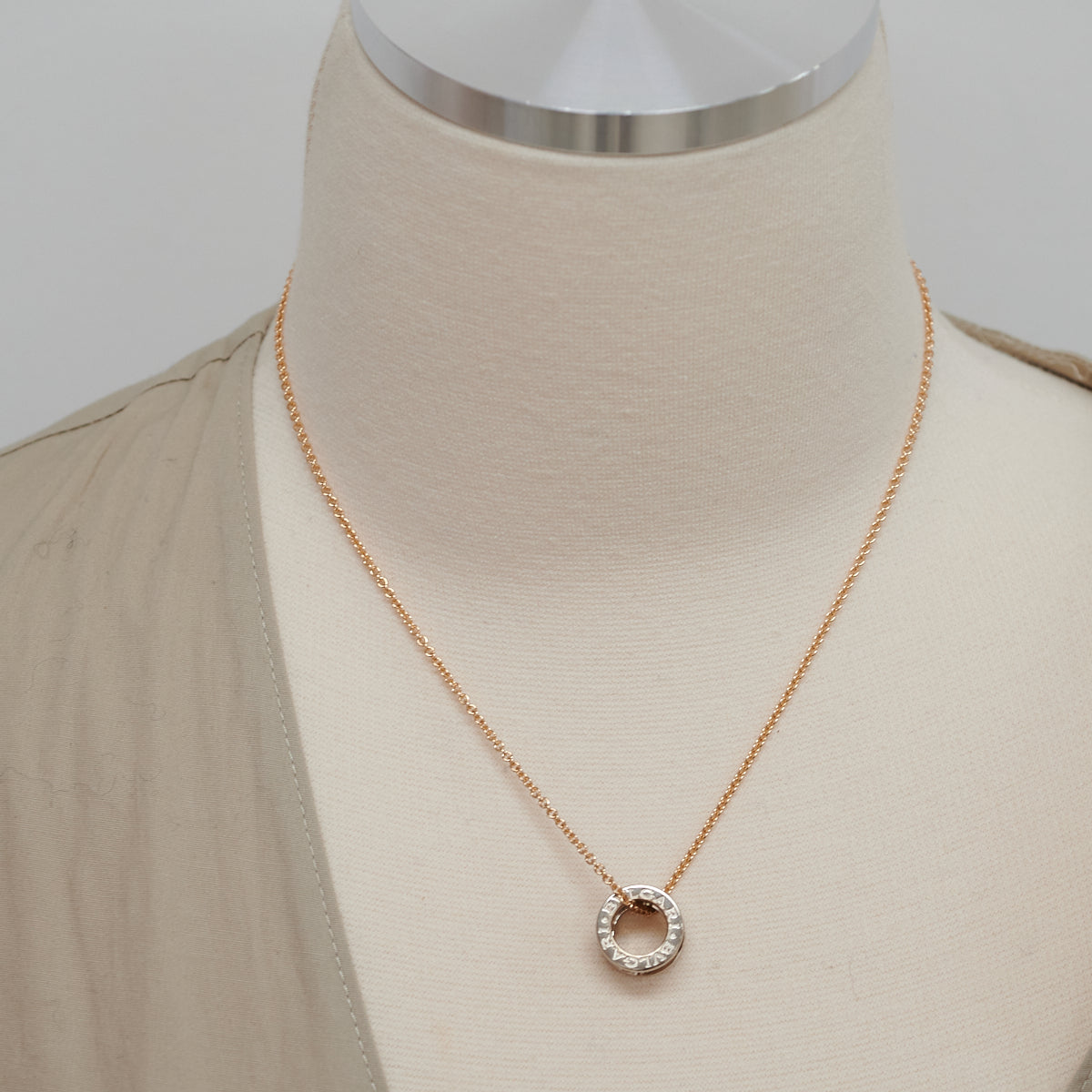 Bvlgari Zero1 Necklace in Two-Tone Rose Gold - Elegant Jewelry for Women, Perfect for Parties & Special Occasions