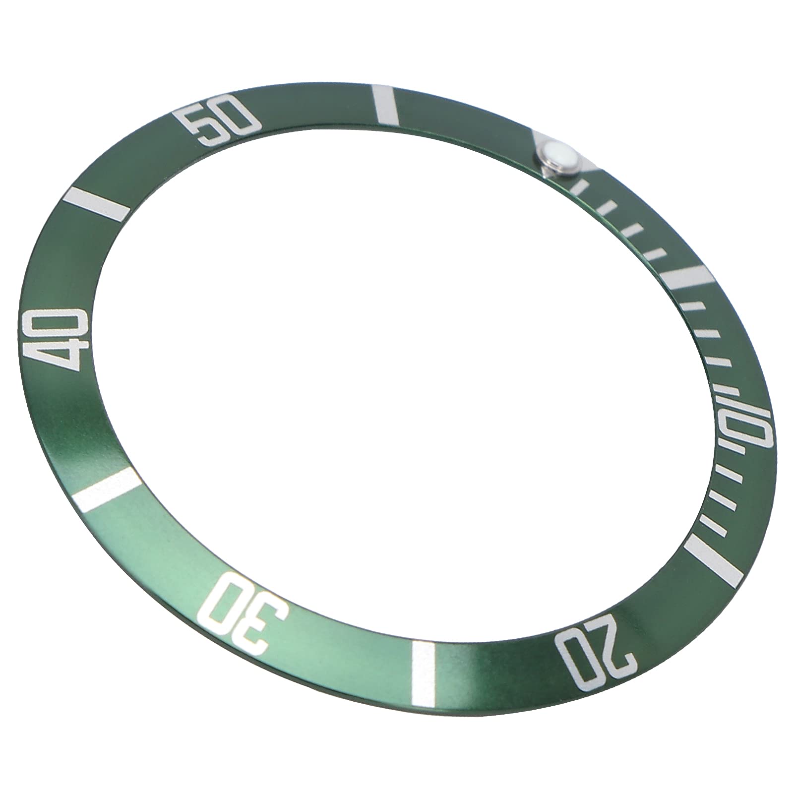 Premium Aluminum Watch Bezel Insert Ring Replacement - Green - Compatible with Various Watch Models for DIY Repair & Customization | Perfect for Watch Enthusiasts & Professional Repair Services