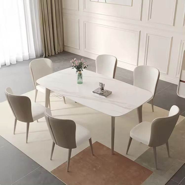 **Kyrie Sintered Stone Dining Table – Modern & Durable Kitchen Table for 6 – Perfect for Family Dinners & Entertaining Guests**