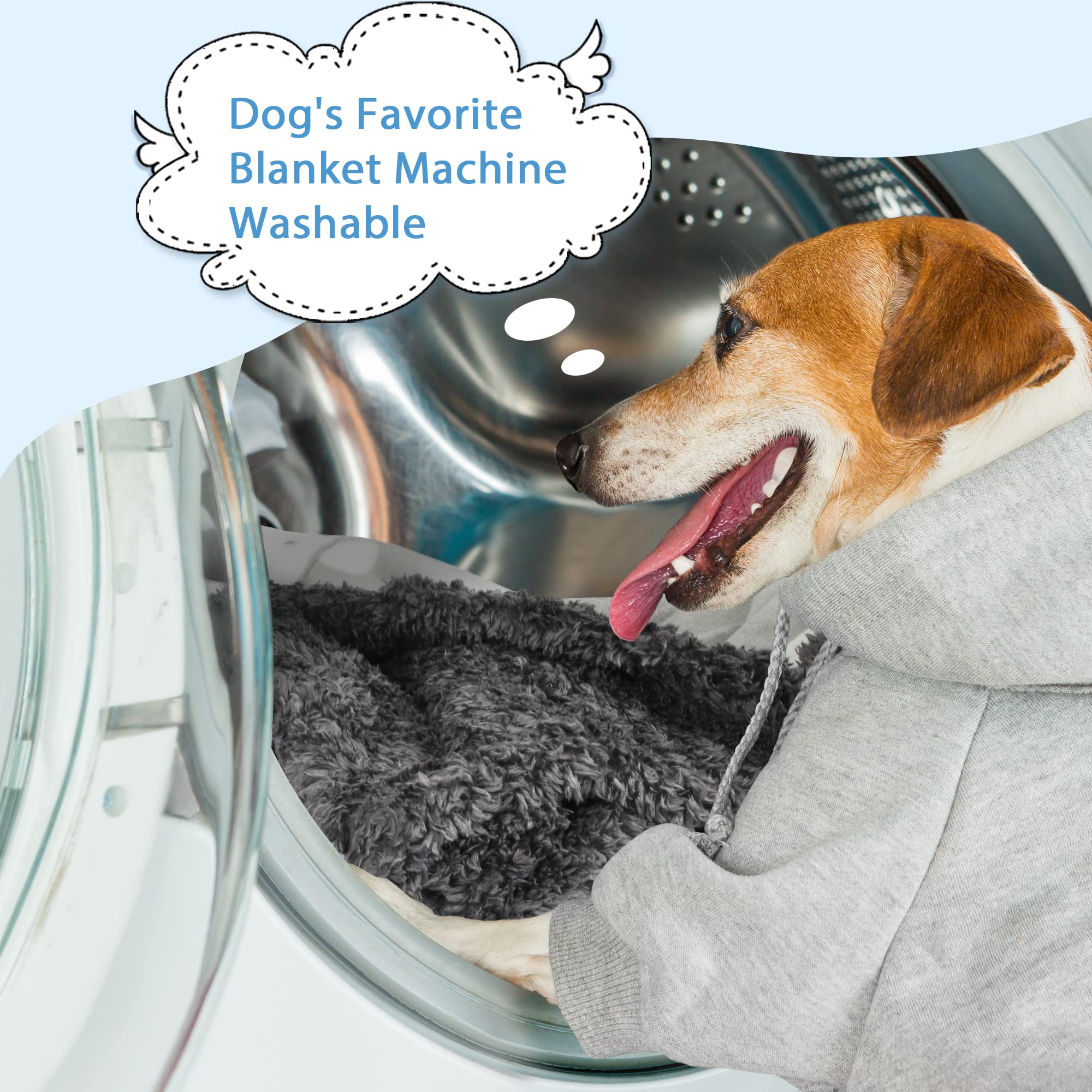 **Catalonia Classic Waterproof Dog Blanket - Reversible Fleece Sherpa Pet Blanket for Small Dogs & Cats, 30