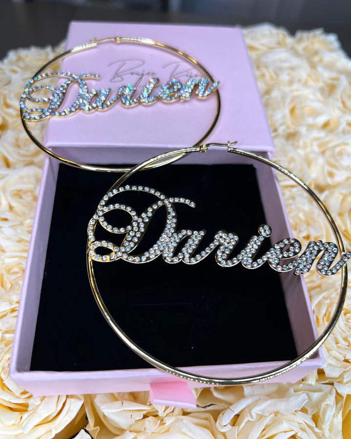 Glam Diamond Custom Earrings for Women - Personalized Handmade Jewelry for Parties, Weddings & Special Occasions
