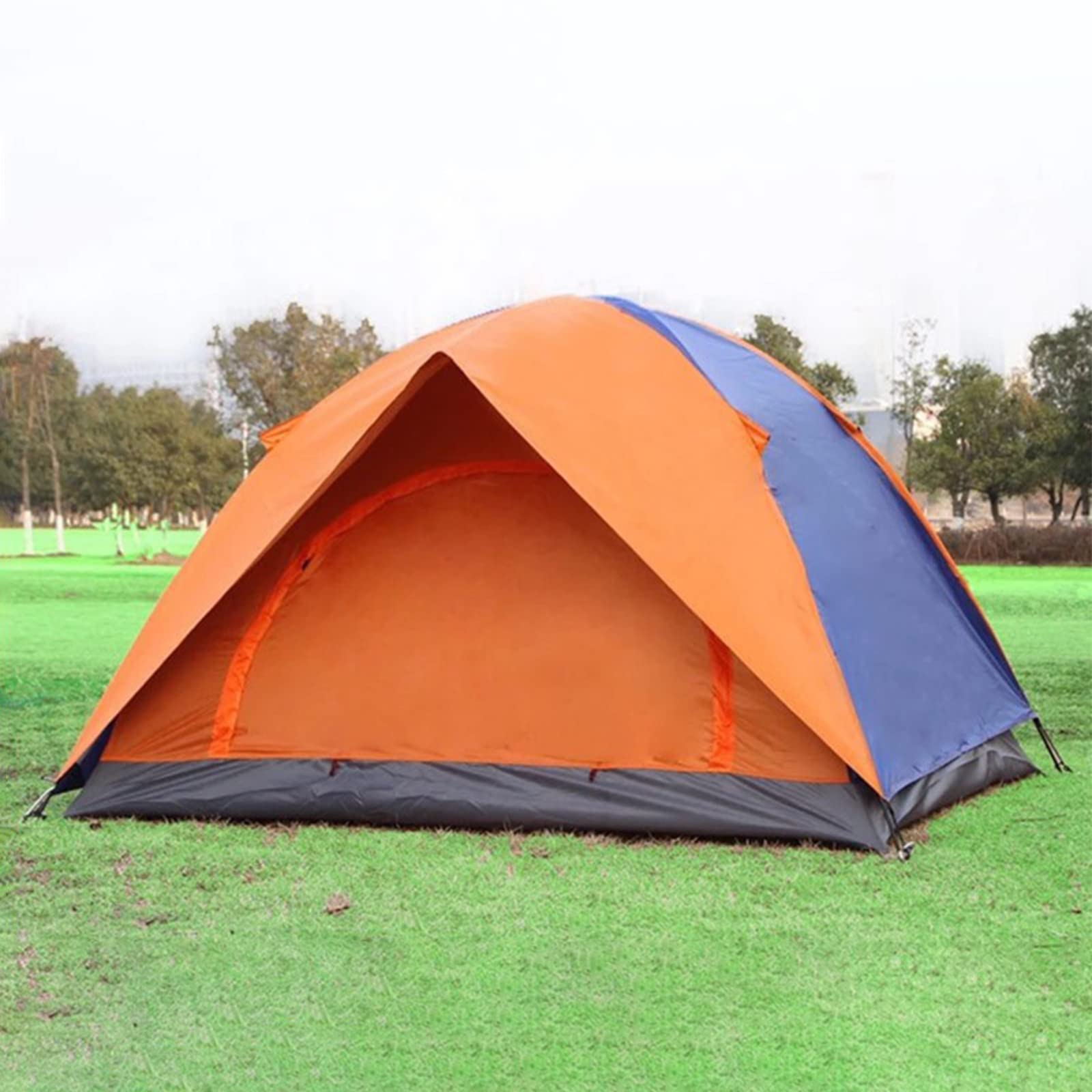 3-4 Person Camping Tent - 2-Story Double Door Outdoor Tent for Travel, Backpacking & Hiking | Perfect for Family Camping & Adventure Trips