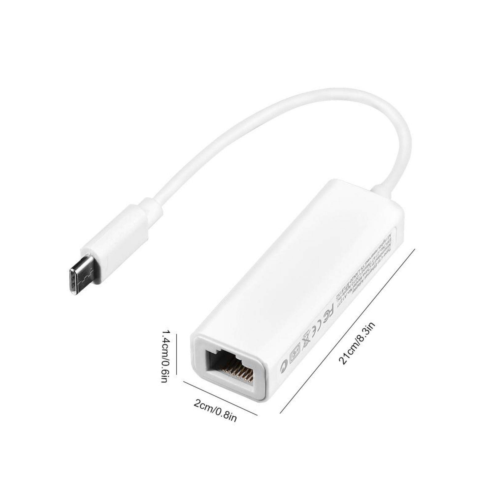 Socobeta USB C to Ethernet Adapter, RJ45 to USB C LAN Network Adapter - Compatible with Windows XP/7/8 & MacOS - Perfect for Laptops, Tablets & Gaming Consoles