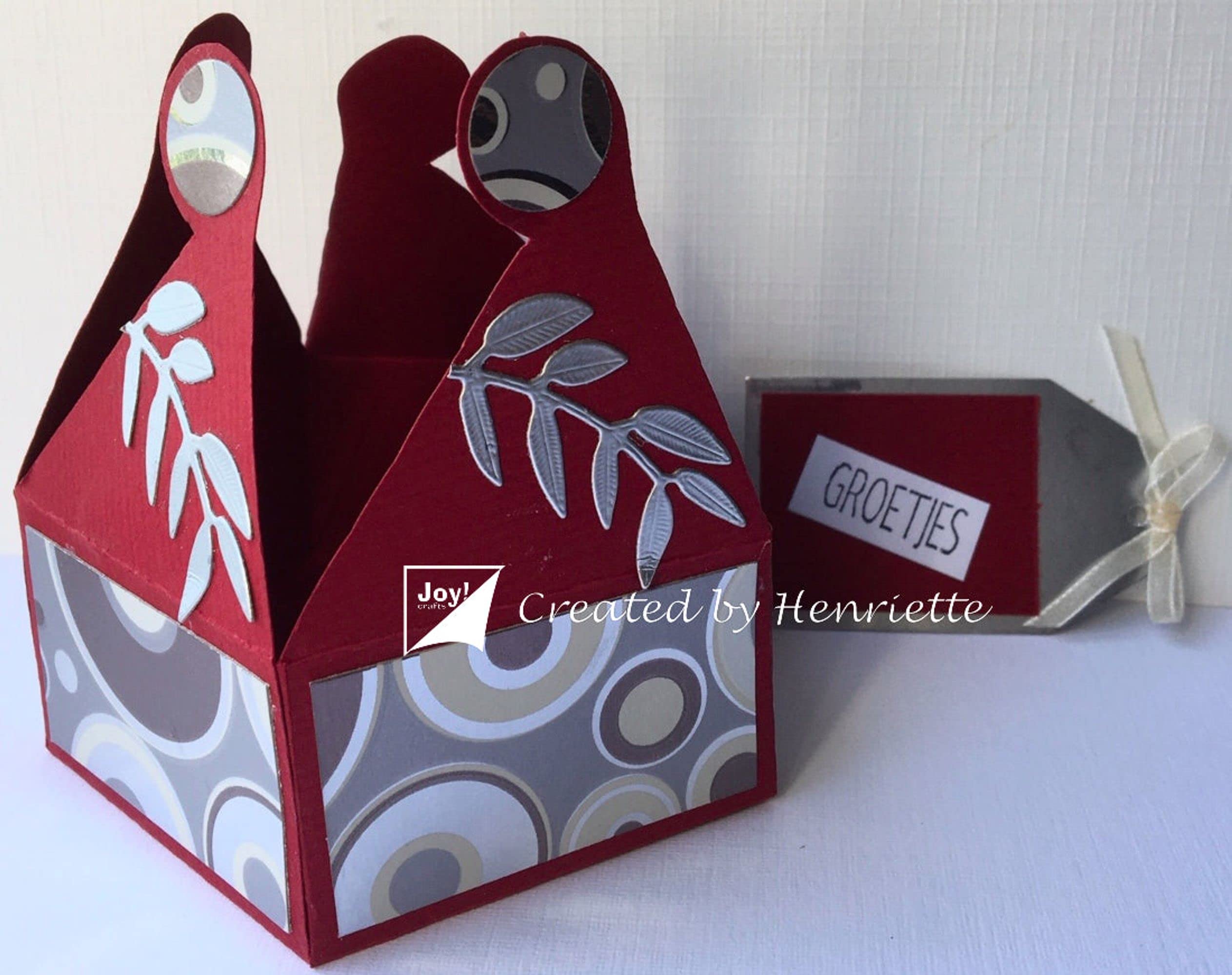 Polybesa Stencil - Decorative Flower Closure Gift Box | Perfect for DIY Crafts, Wedding Favors & Party Decorations