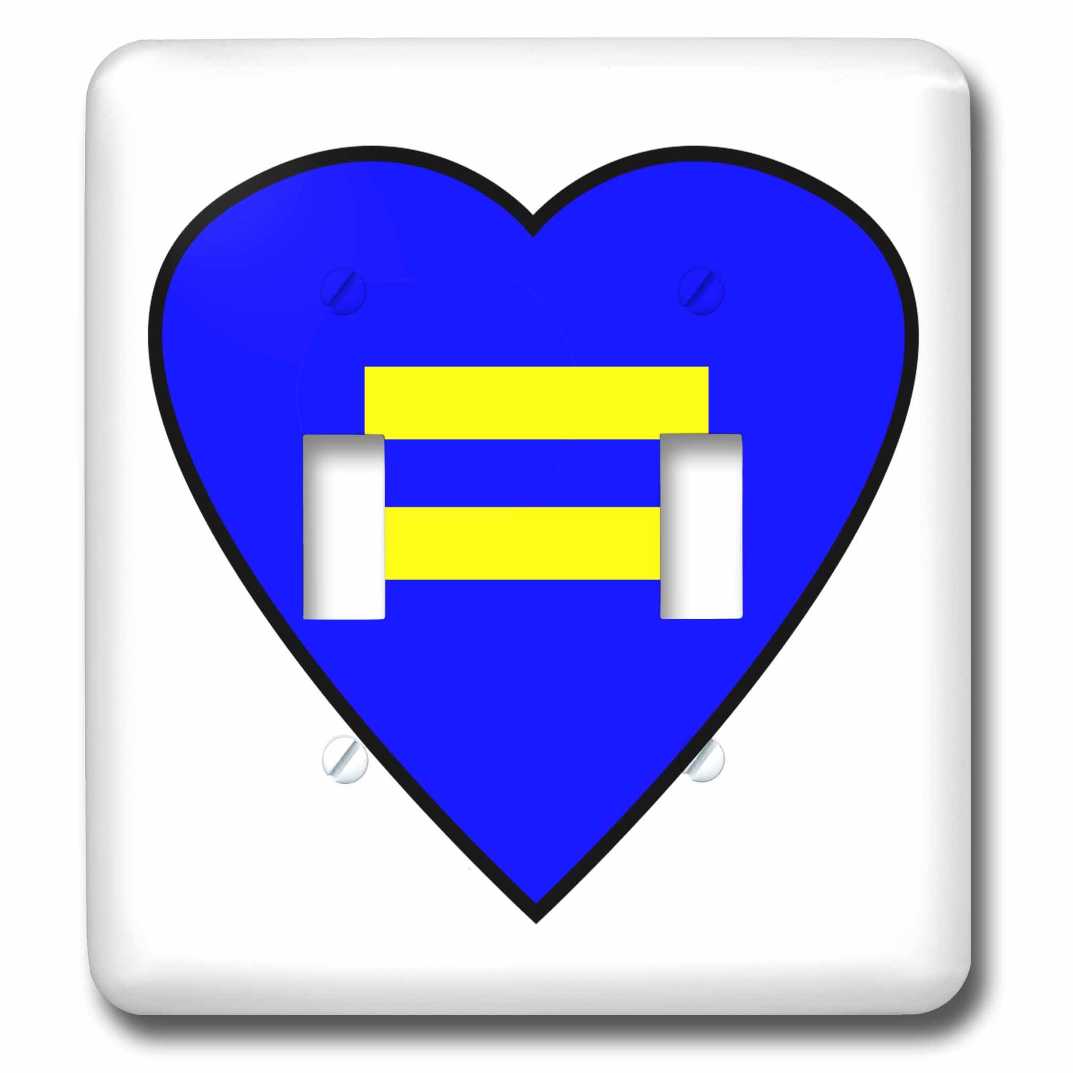 3dRose Gay Marriage Rights Equality Symbol Double Toggle Switch - Perfect for Pride Decor, LGBTQ+ Support & Home Office Accessories