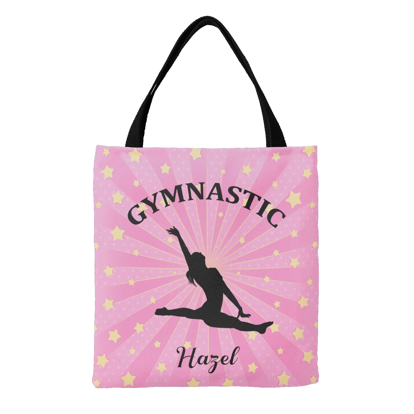 Personalized Kids Gymnastic Tote Bags for Girls - Reusable Canvas Handbags for School, Travel & Shopping - Perfect Gift for Young Athletes (Ideal for Dance Classes, Sports Events & Daily Use)