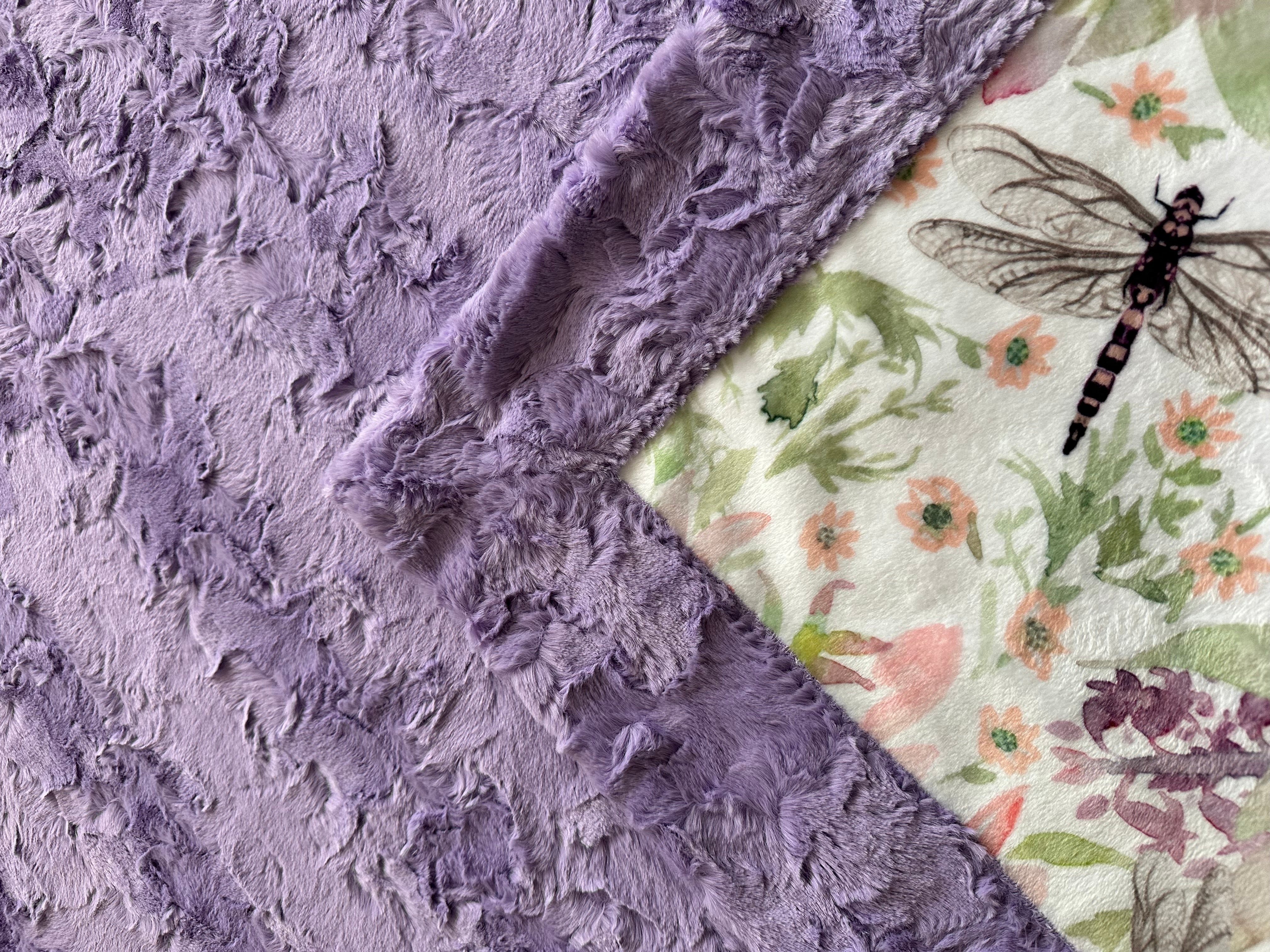 Alex Elderberry Dragonfly Minky Blanket 55x67 - Ultra Soft Fleece Throw for Adults & Kids - Perfect for Bed, Sofa, Nursery, and Travel