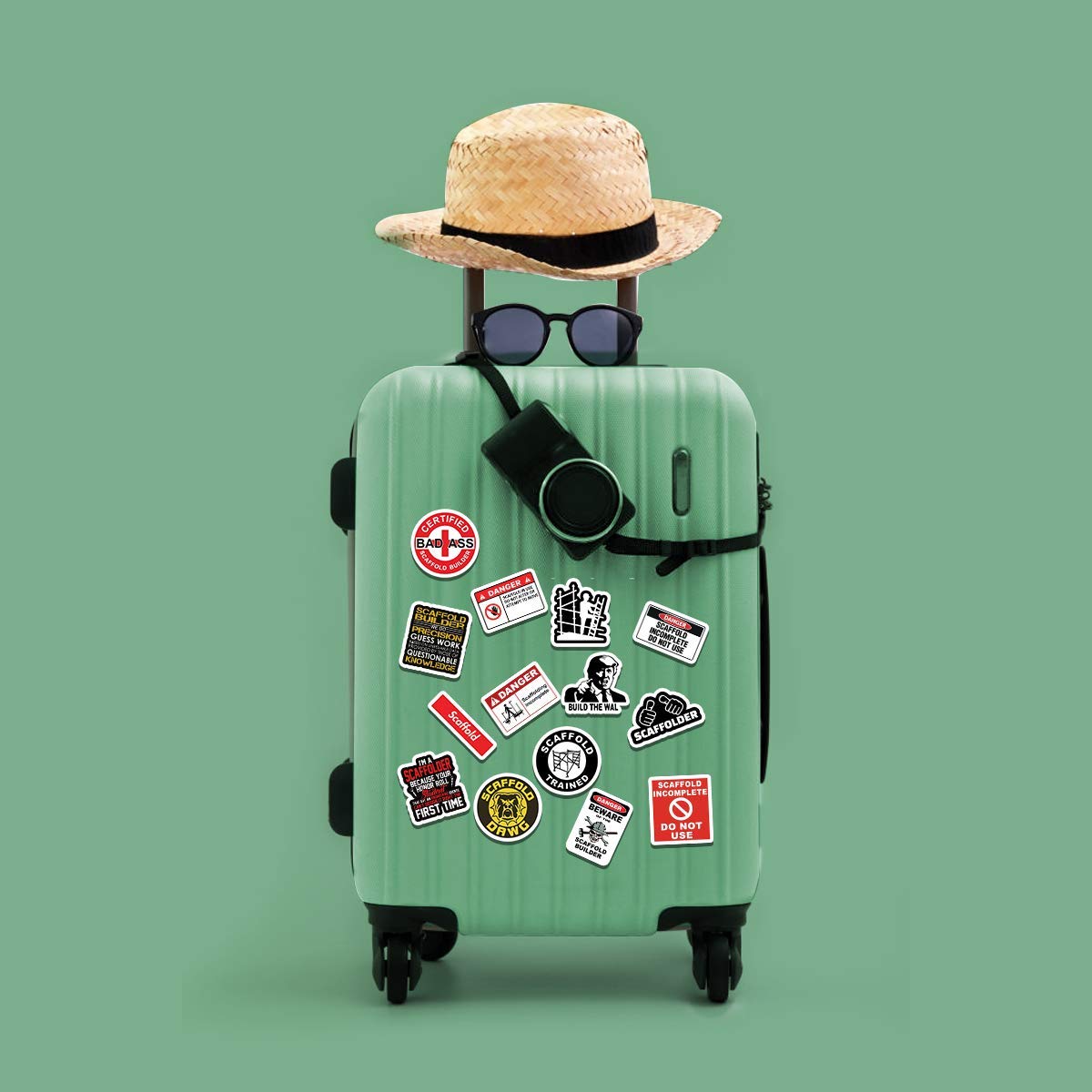 20-Piece Aesthetic Vinyl Stickers Pack - Colorful Waterproof Decals for Water Bottles, Laptops, Scrapbooking, Luggage, Skateboards & Guitars - Perfect for DIY Crafts, School Supplies & Personalizing Your Belongings
