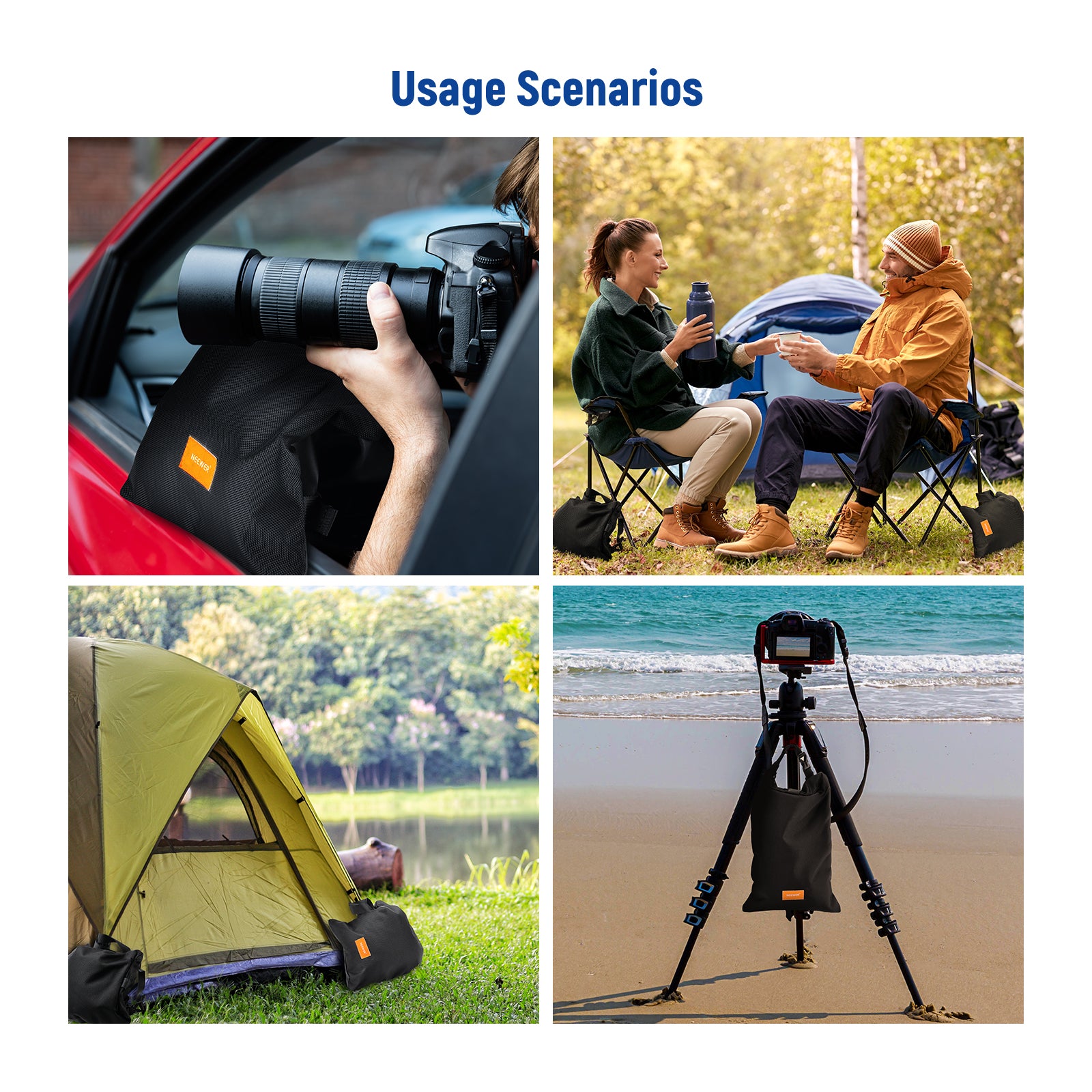 NEEWER Professional Photography Sandbag - Heavy Duty Weighted Sandbag for Studio Lights, Stands, and Equipment - Perfect for Outdoor Shoots, Video Production, and Studio Setups