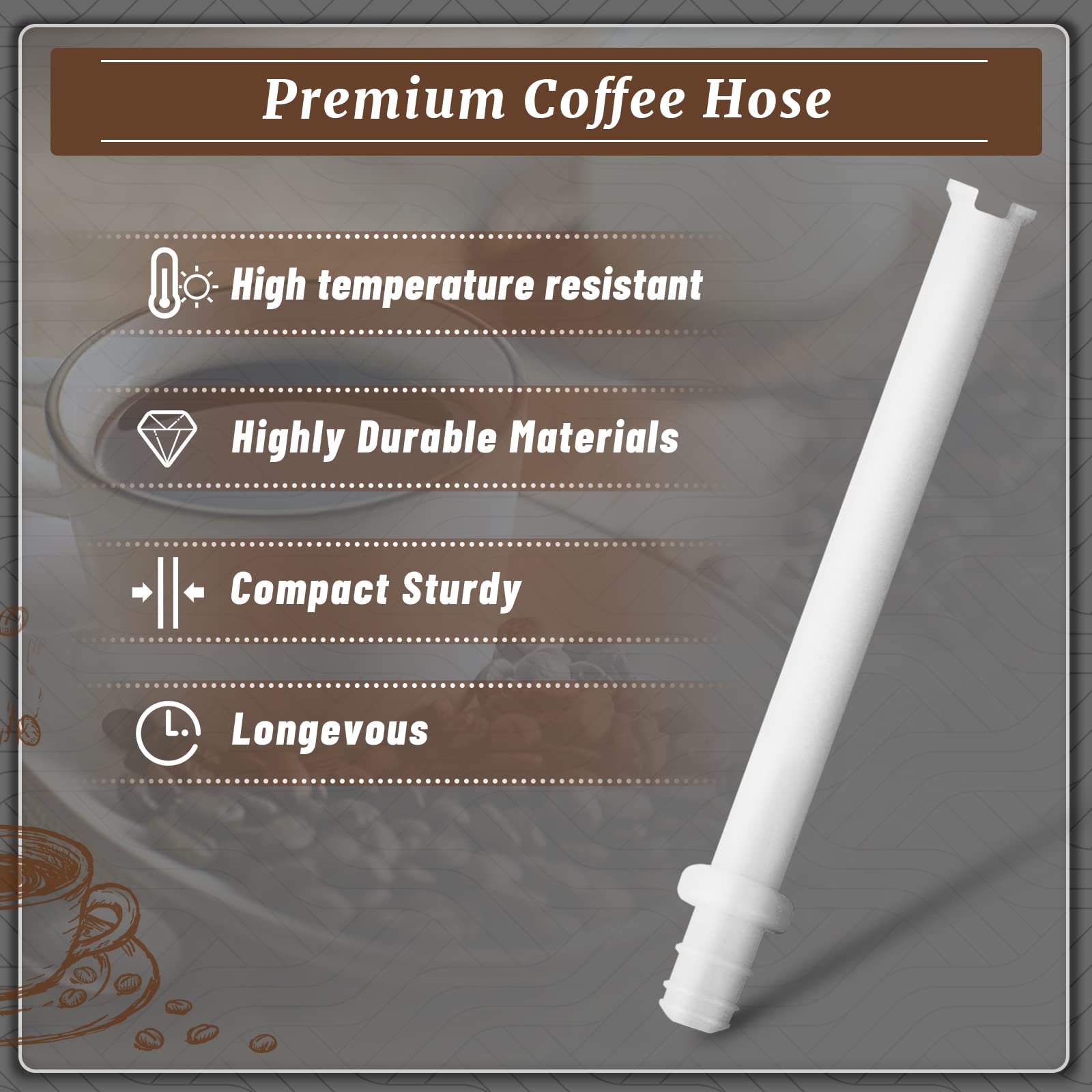 Replacement Silicone Tube for Mr Coffee BVMC-ECMP1000 Espresso Maker - Durable Food-Grade Hose - Perfect for Coffee Machine Maintenance & Repair