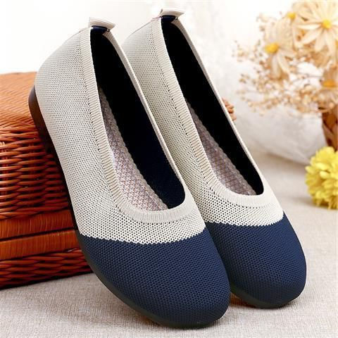 Women's Comfortable Flat Shoes - Breathable & Lightweight Cloth Slip-Ons for Casual Wear, Walking & Travel