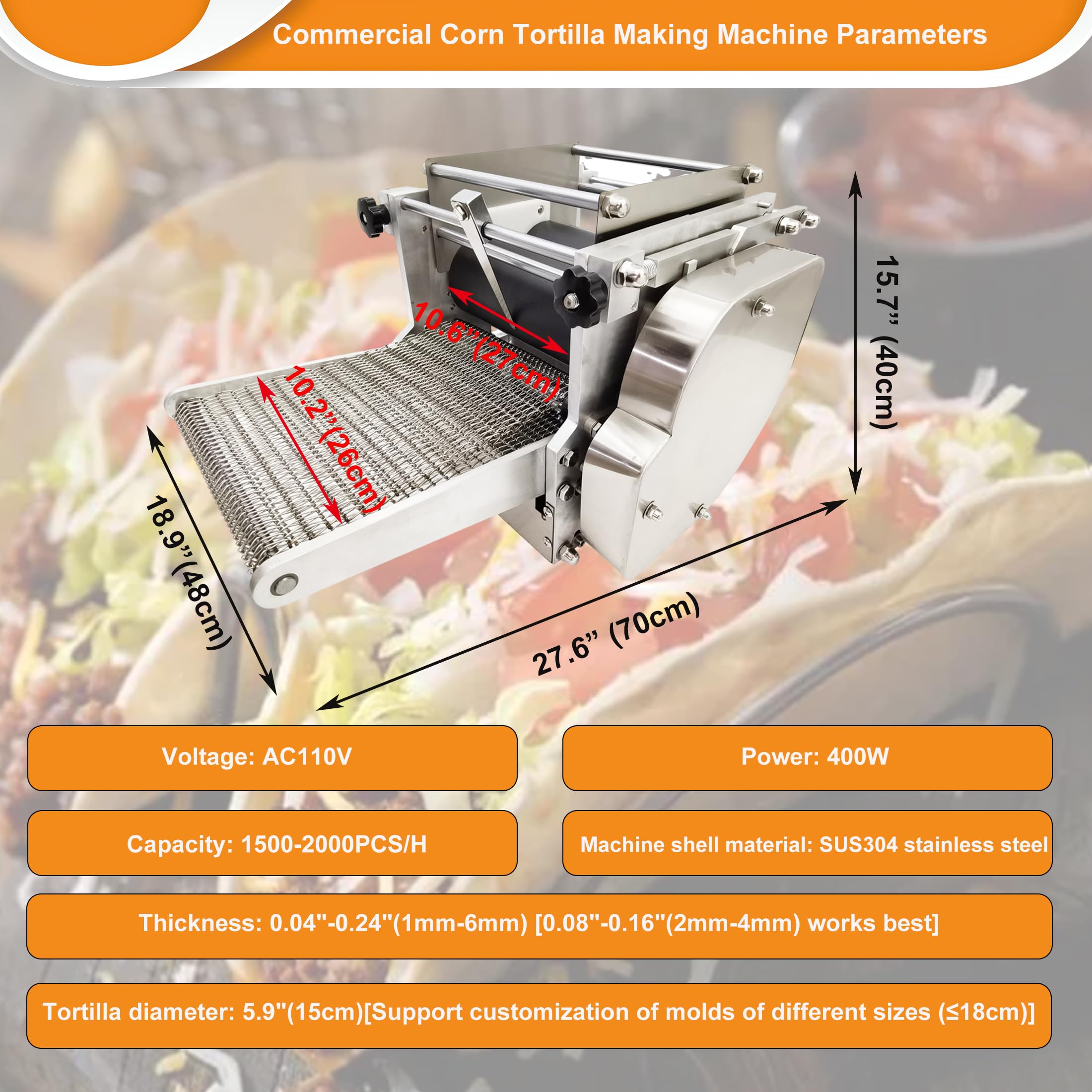 Commercial Corn Tortilla Maker Machine - 5.9