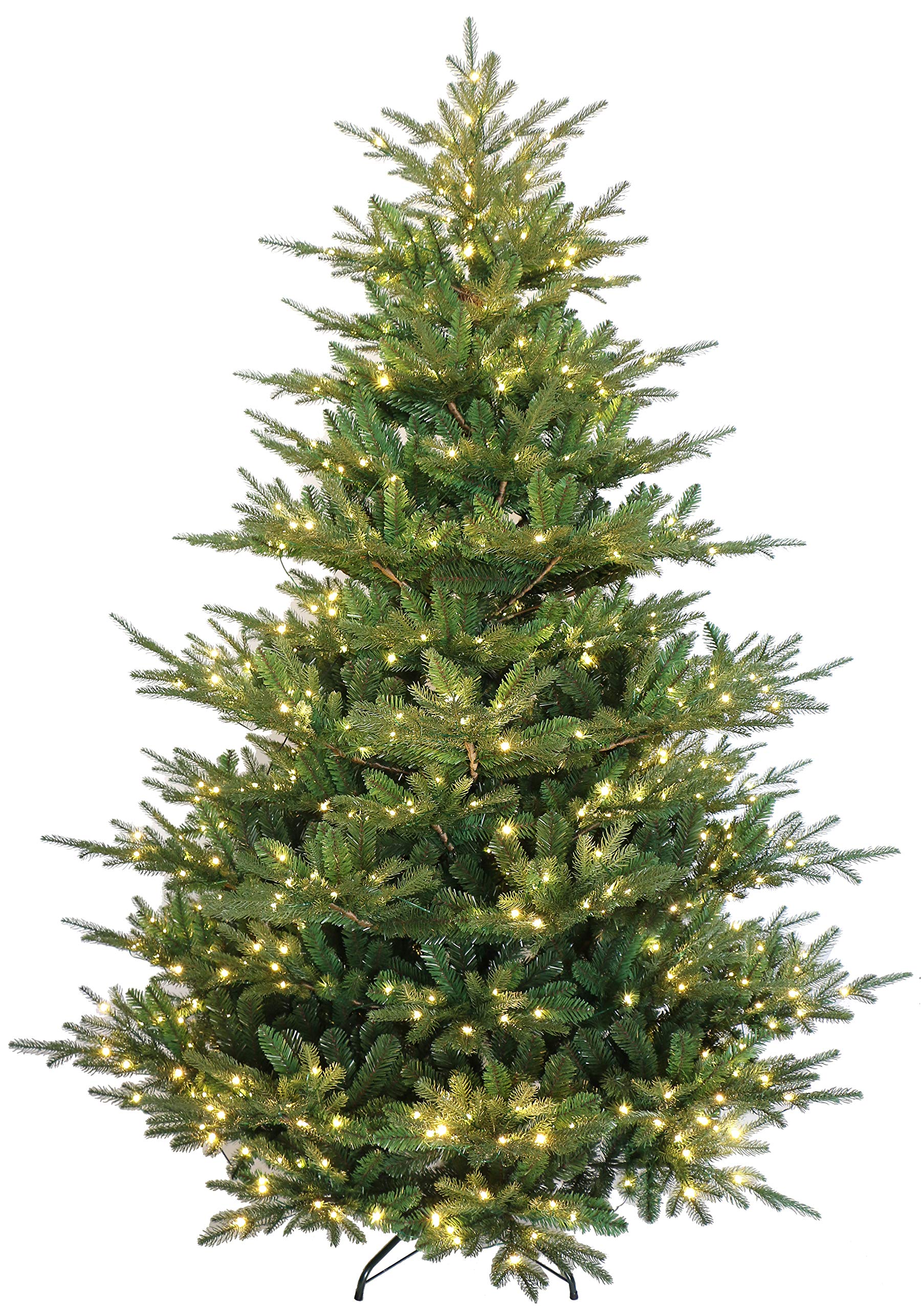 7ft Pre-Lit Rocky Mountain Fir Artificial Christmas Tree with Energy-Efficient LED Lights - Perfect for Living Room, Office & Holiday Decorations
