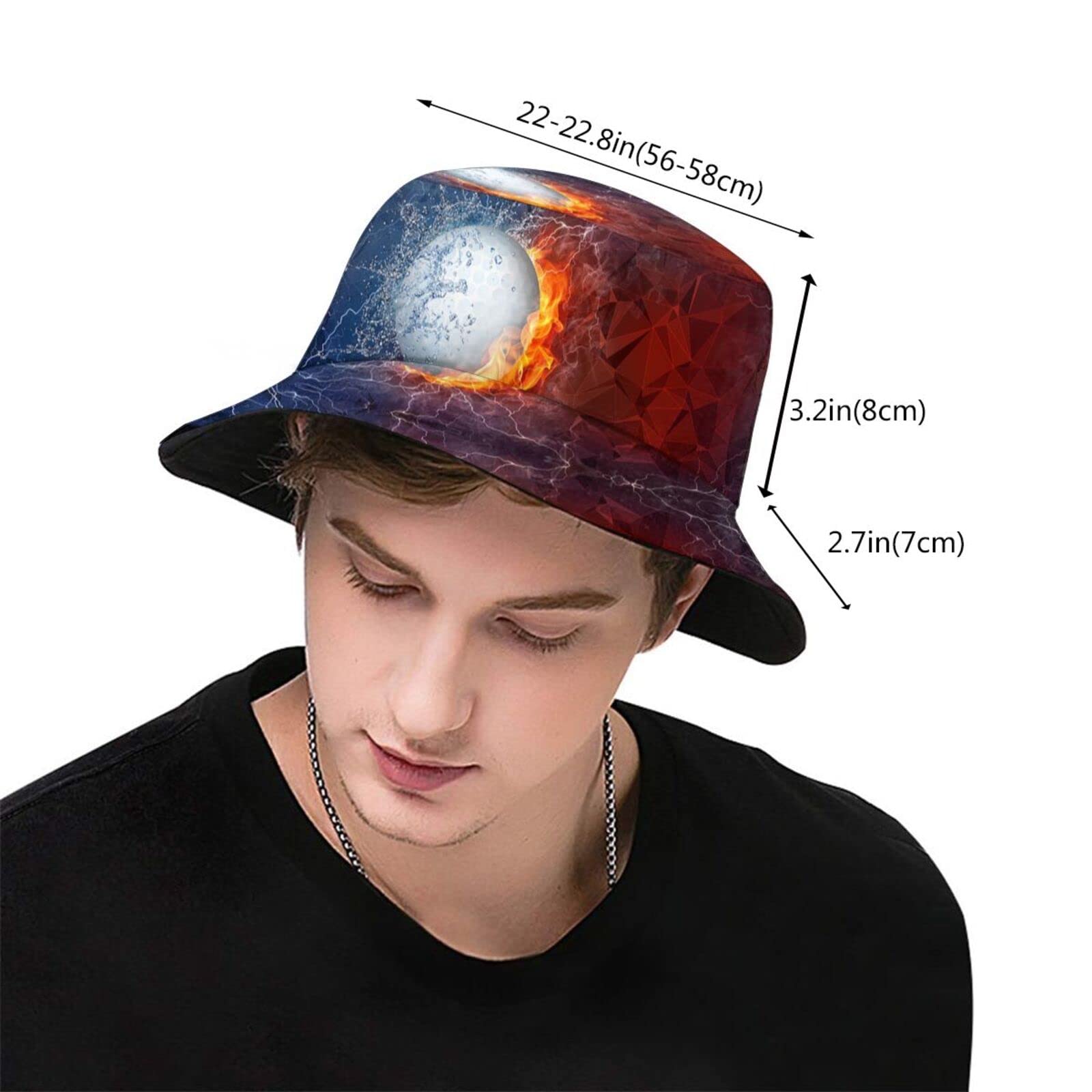 Stylish Golf Bucket Hat for Men & Women - Funny Pattern Sun Hat for Golf, Beach & Outdoor Activities - Summer UV Protection Boonie Cap