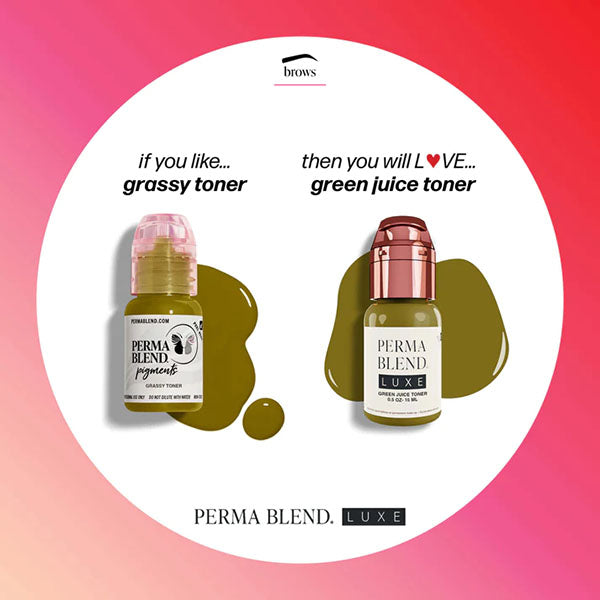 Perma Blend Luxe Green Juice Toner Pigment - Natural Skin Brightening & Even Tone - Perfect for Daily Skincare Routine & Post-Treatment Care