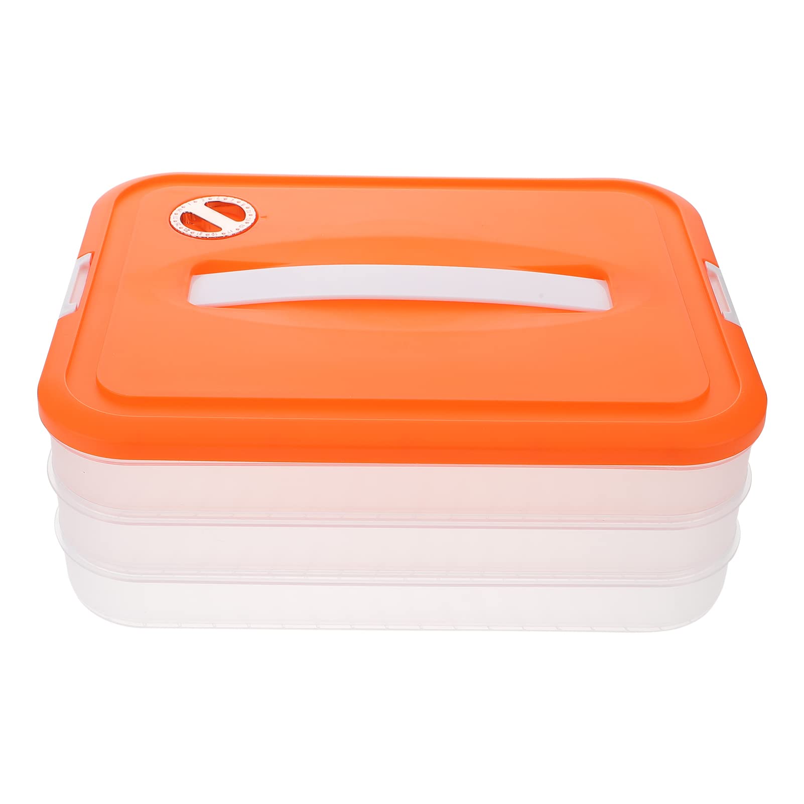 Angoily 3-Layer Stackable Refrigerator Organizer Bins - Plastic Food Storage Containers with Lids for Dumplings, Vegetables, Meat & Fish - Perfect for Kitchen, Pantry & Meal Prep Organization