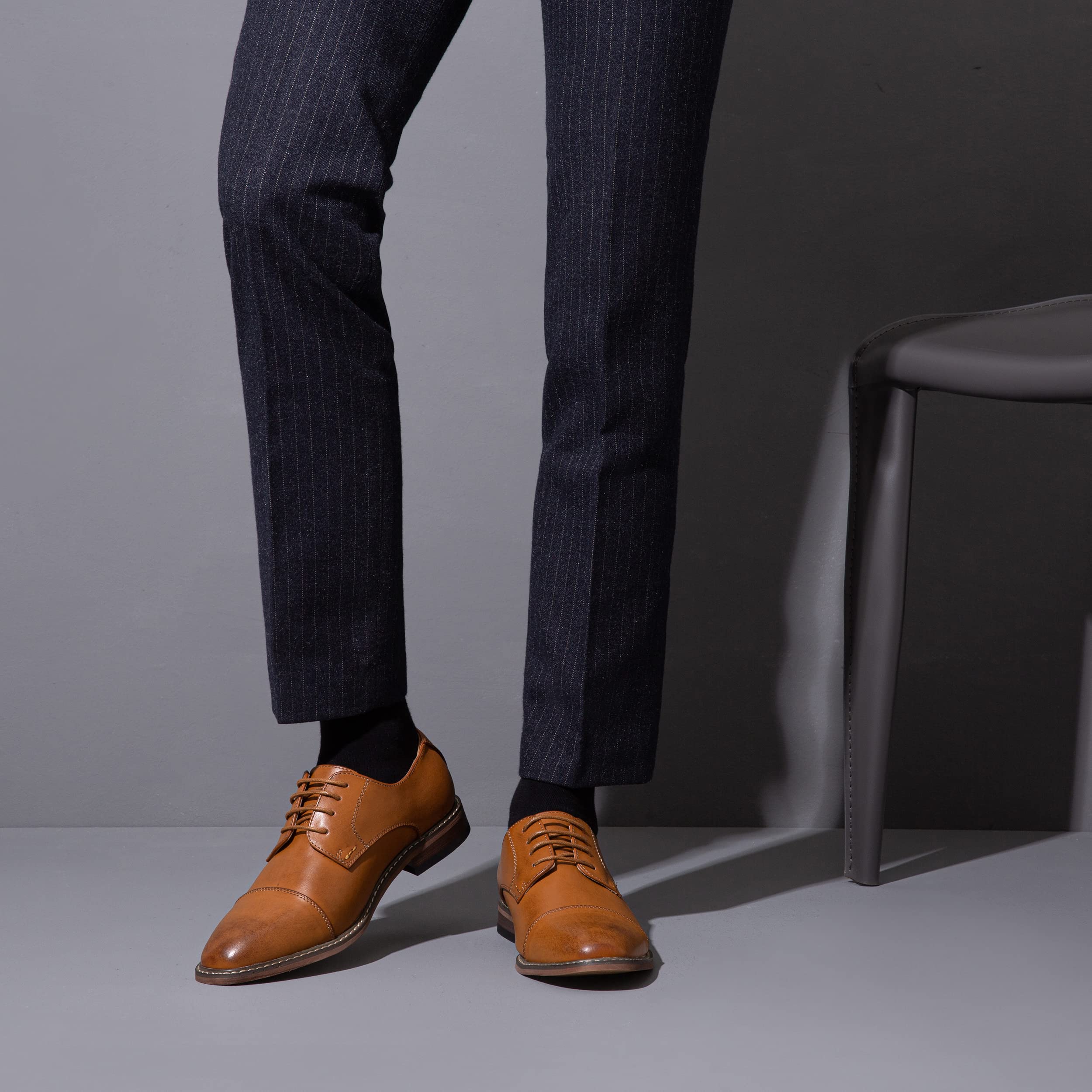 Vostey Men's Oxford Dress Shoes - Classic Business Formal Derby Shoes for Men | Perfect for Office, Weddings & Special Occasions