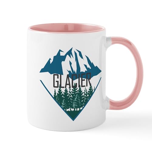 White/Pink Inside - Glacier Montana Mugs
