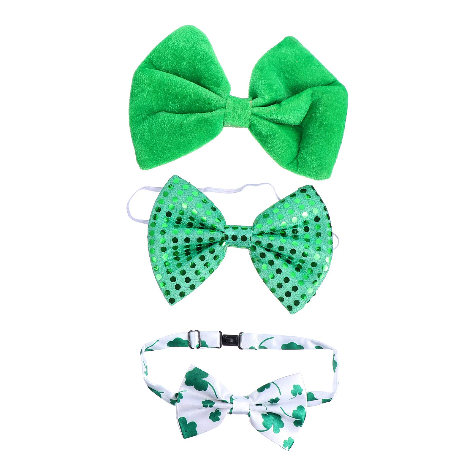 St. Patrick's Day Pet Collar - 3pcs Dog Bow Tie for Festive Fun