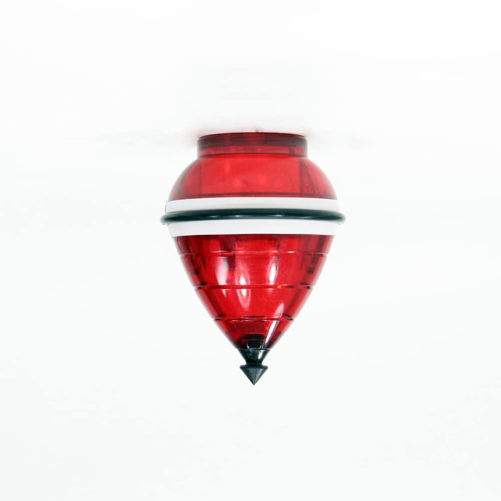 Premium Sidewinder Spin Top Toy - High-Speed Red Spinning Top for Kids & Adults - Fun Stress Reliever & Fidget Toy for Office, Home & Outdoor Play