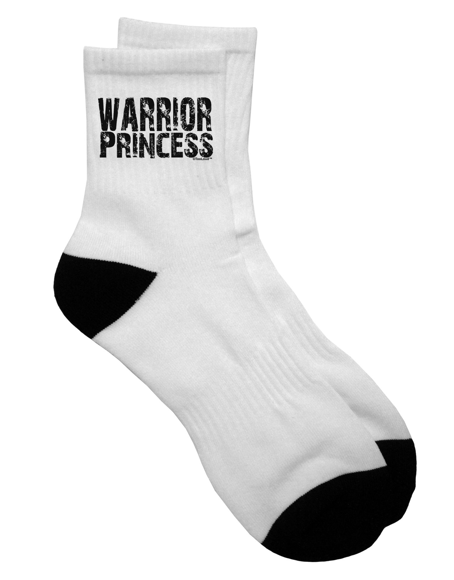Warrior Princess Black and White Short Socks for Women - Comfortable Casual & Athletic Socks for Running, Workout, and Everyday Wear