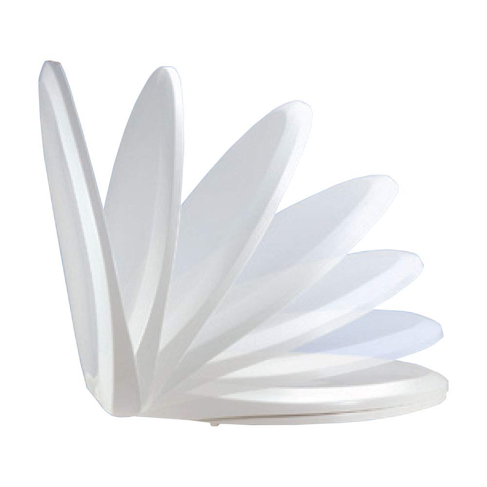 Premium Slow Close Plastic Toilet Seat with Adjustable Locking Hinges & Quick-Install Hardware - Round Bone White - Perfect for Bathroom Upgrade & Home Renovation Projects