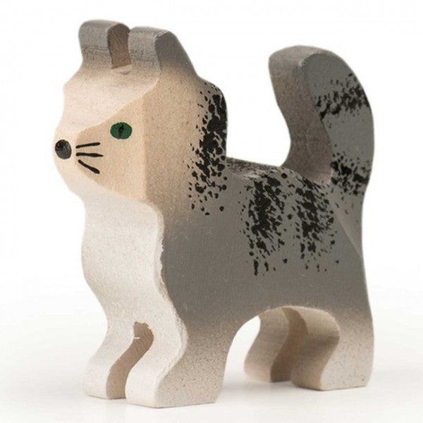 Marc Trauffer Traditional Swiss Farm Cat Figurine - Handcrafted Wooden Decor for Home, Kitchen & Garden - Perfect Swiss Alps Themed Gift for Cat Lovers & Collectors